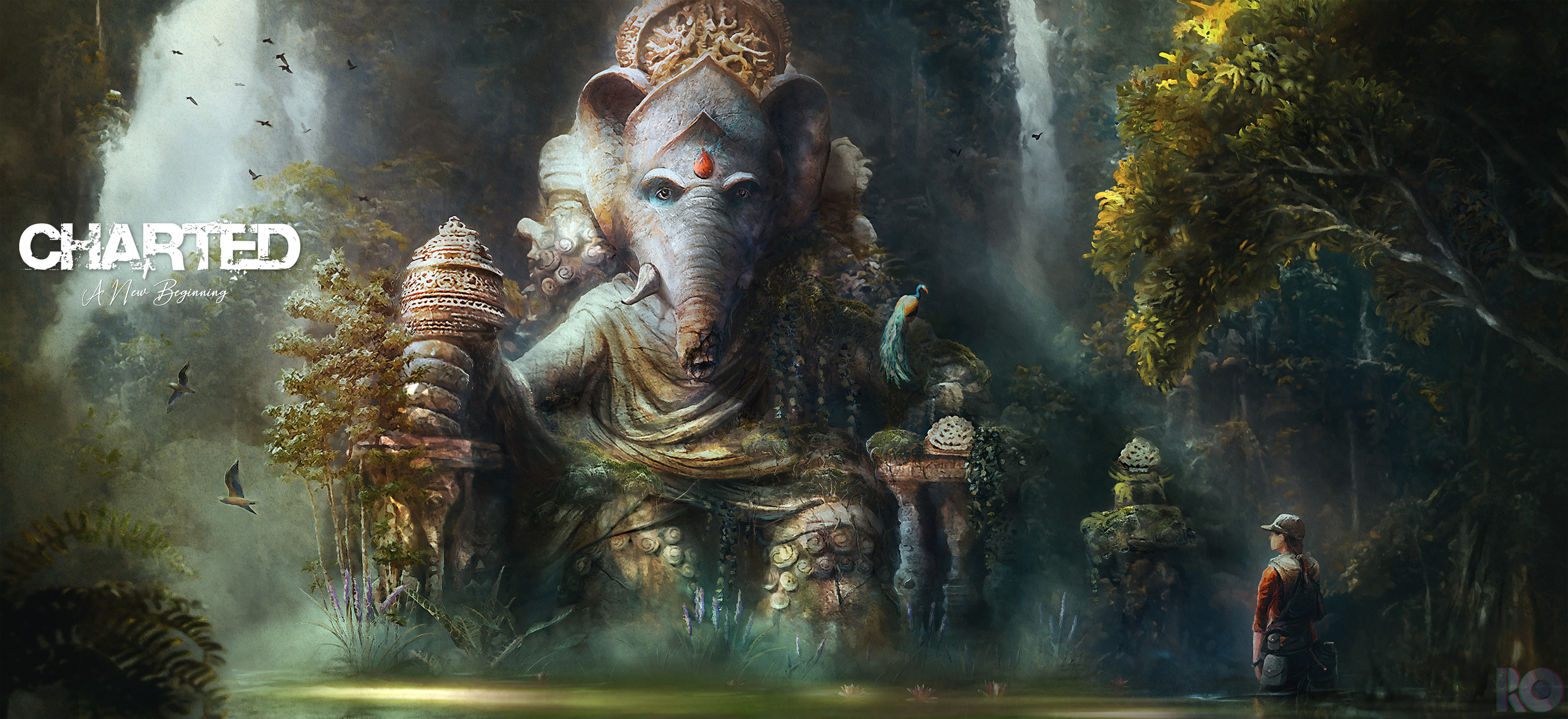 3840x1770 Charted, 01, Lost Ganesh, Dual Screen