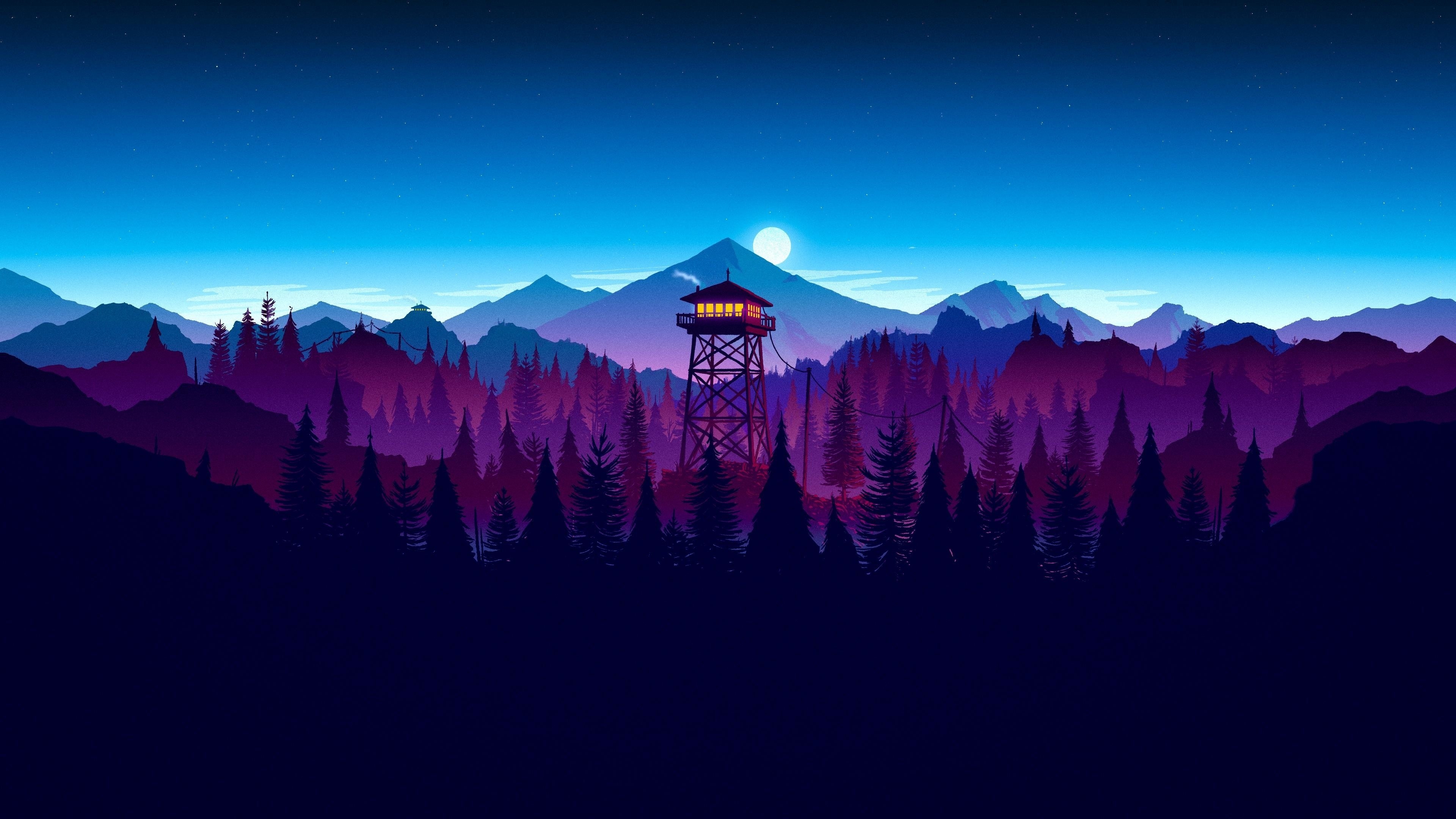 3840x2160 Download wallpaper  firewatch, video game, sunset, artwork 4k wallpaper, uhd wallpaper, 16:9 widescreen  HD background, 104, Desktop