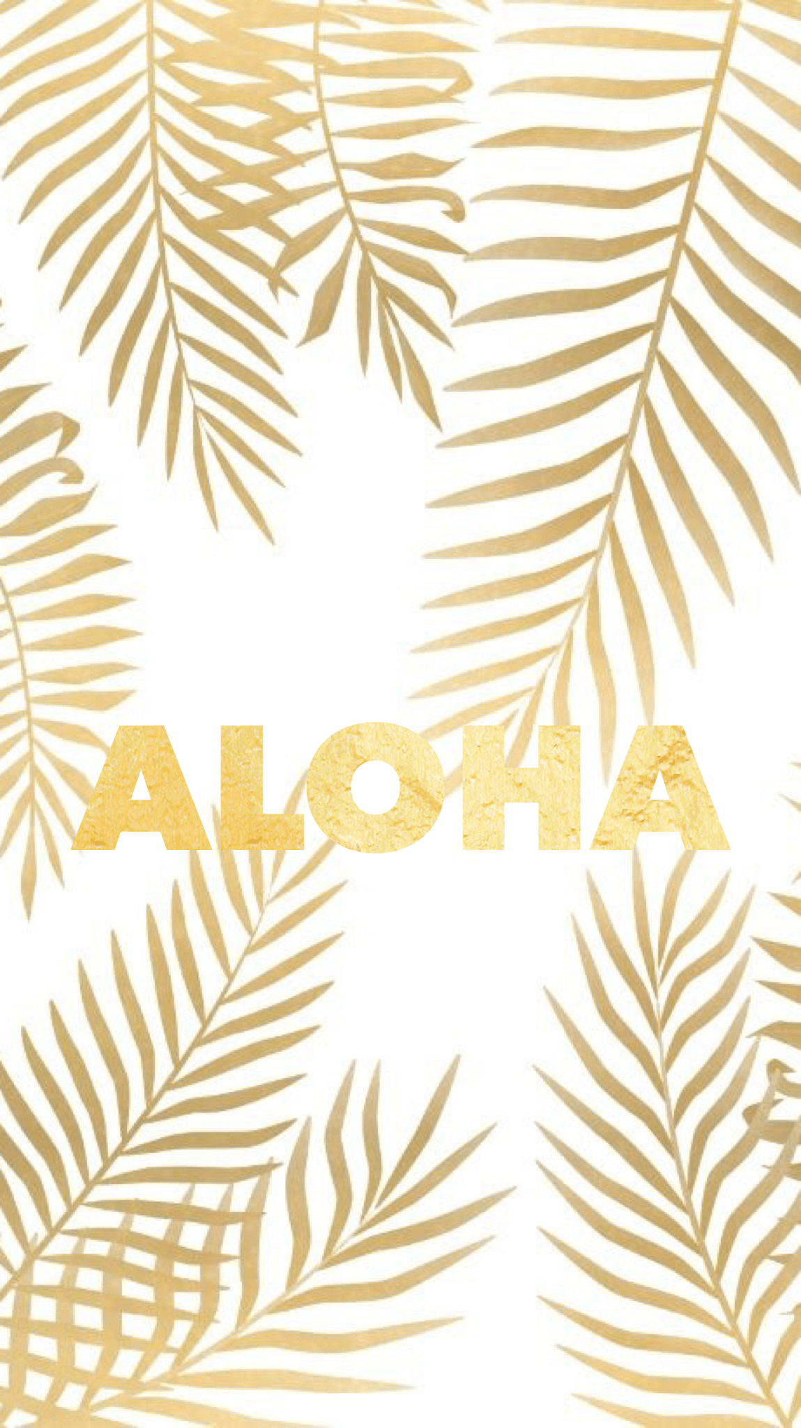 1150x2050 Gold Tropical Aloha Summer Tags™ iPhone Mobile Wallpaper, Phone