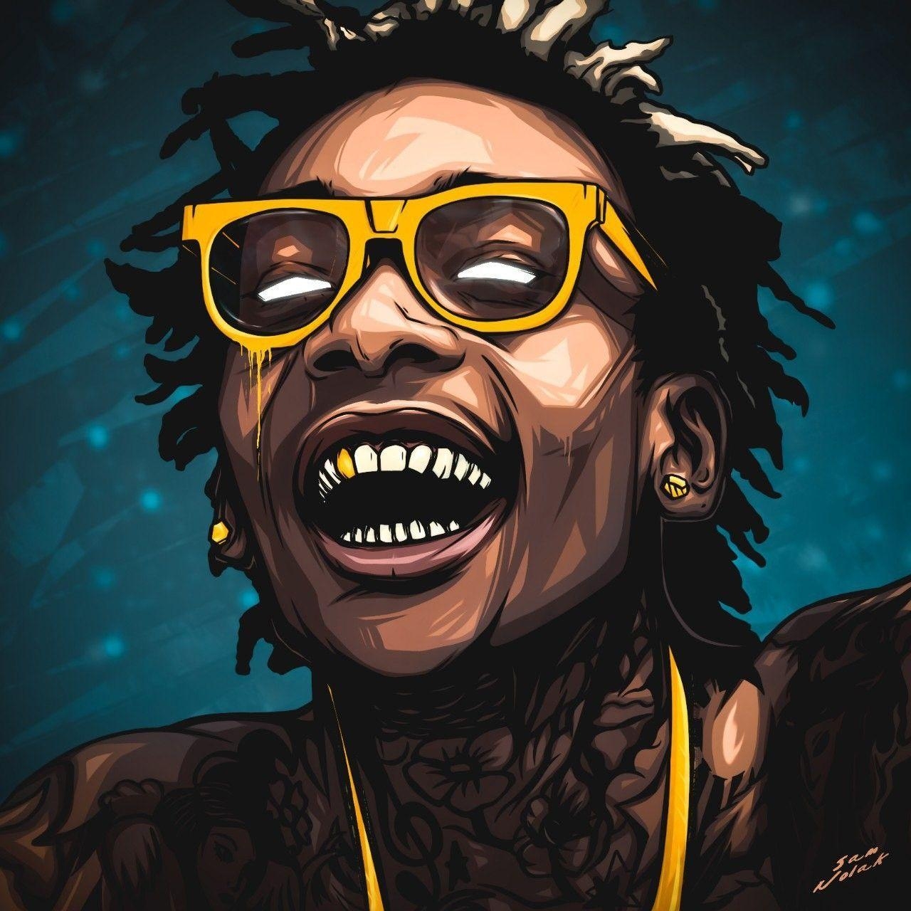 1280x1280 Wiz Khalifa Cartoon Wallpaper Free Wiz Khalifa Cartoon, Phone