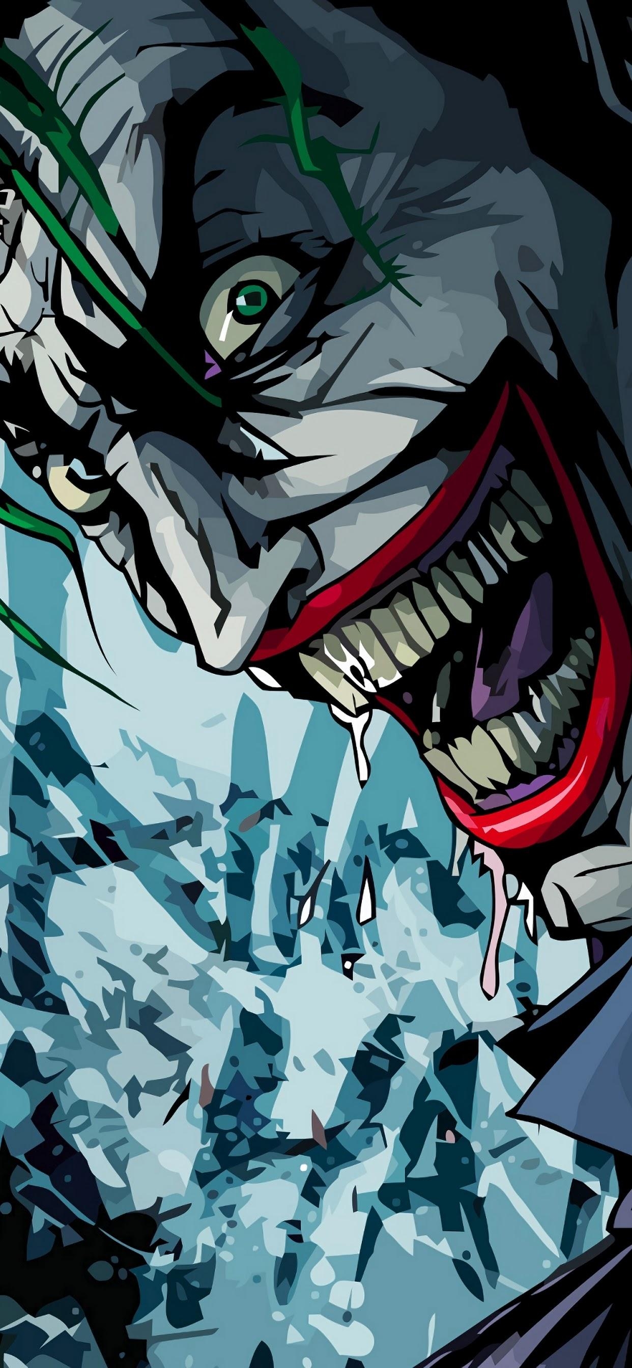 1250x2690 Joker Laughing 4K Wallpaper, Phone