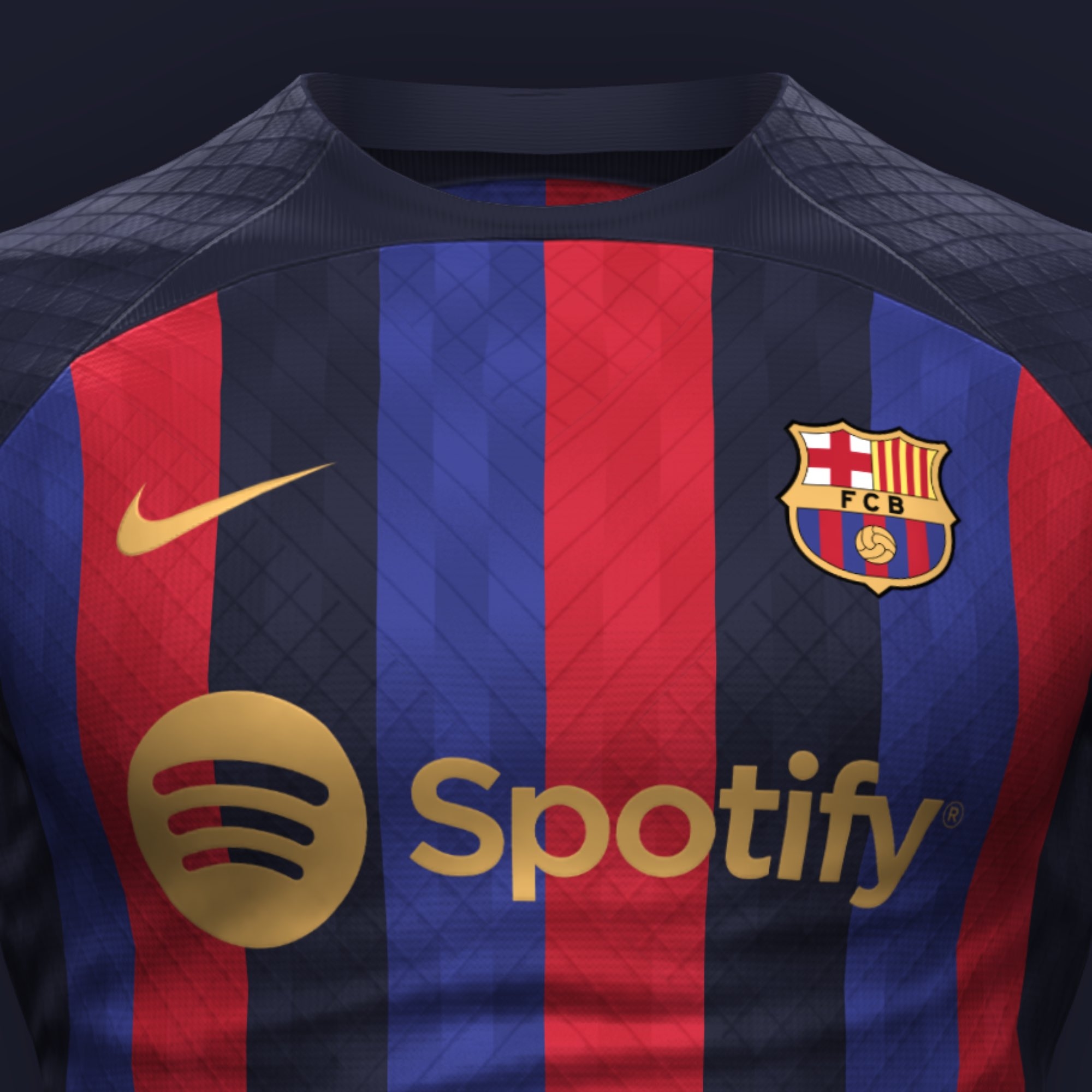 2000x2000 Barça Universal: High Quality Renders Of Barcelona's 2022 2023 Home Kit, Phone