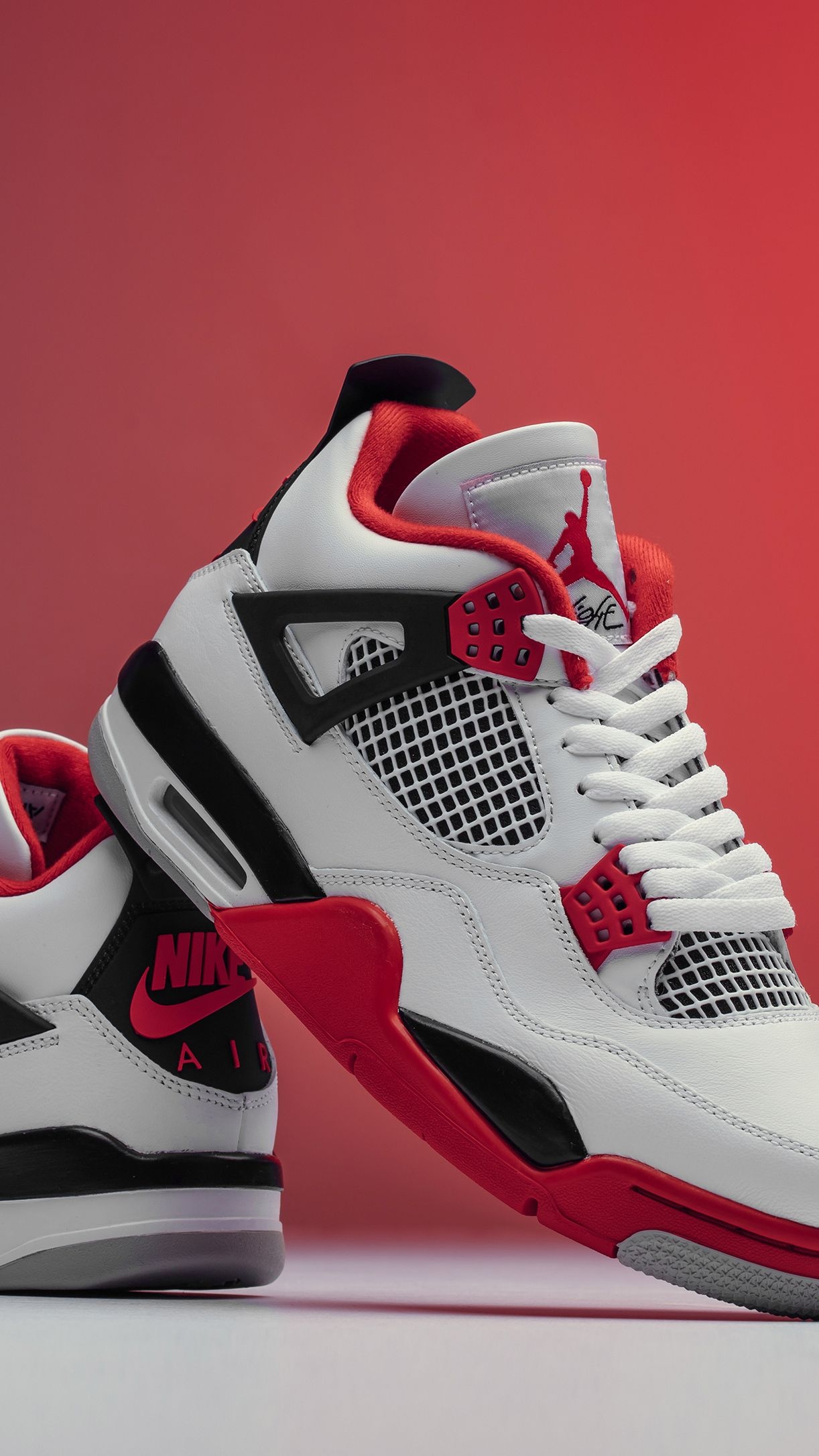 1230x2180 Air Jordan 4 'Fire Red'. Air jordans retro, Jordan 4 fire red, Jordan shoes retro, Phone