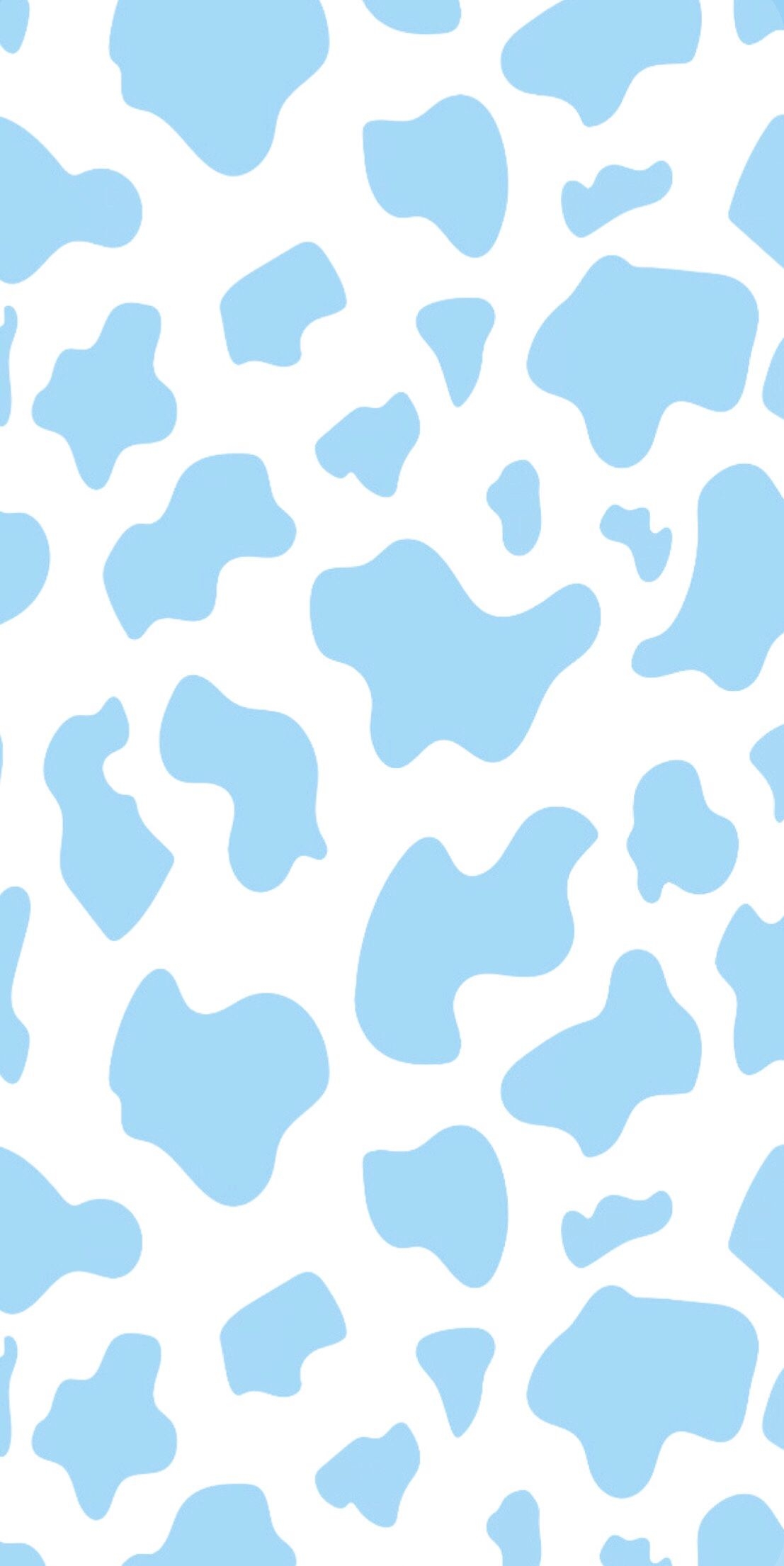 1110x2210 Blue Cow Print Wallpaper Free Blue Cow Print Background, Phone