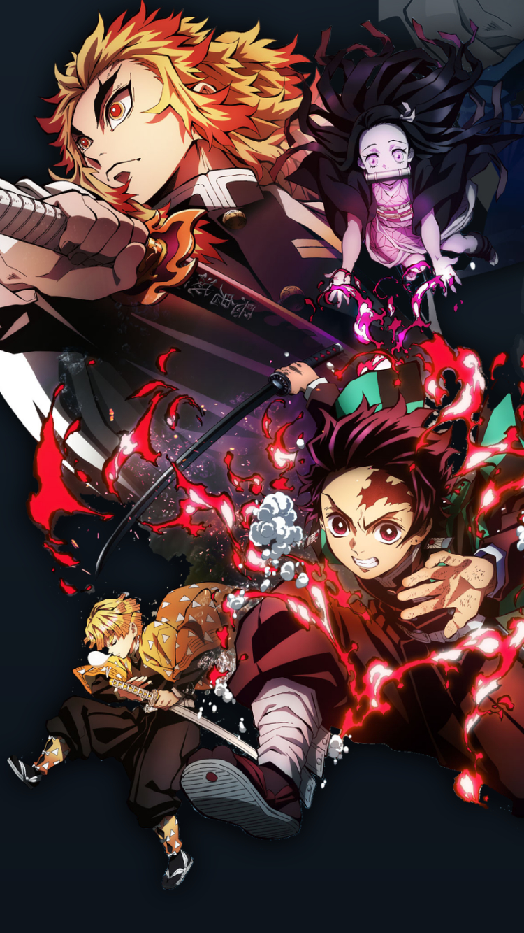 750x1340 Wallpaper / Anime Demon Slayer: Kimetsu no Yaiba Movie: Mugen Train Phone Wallpaper, Kimetsu No Yaiba,  free download, Phone