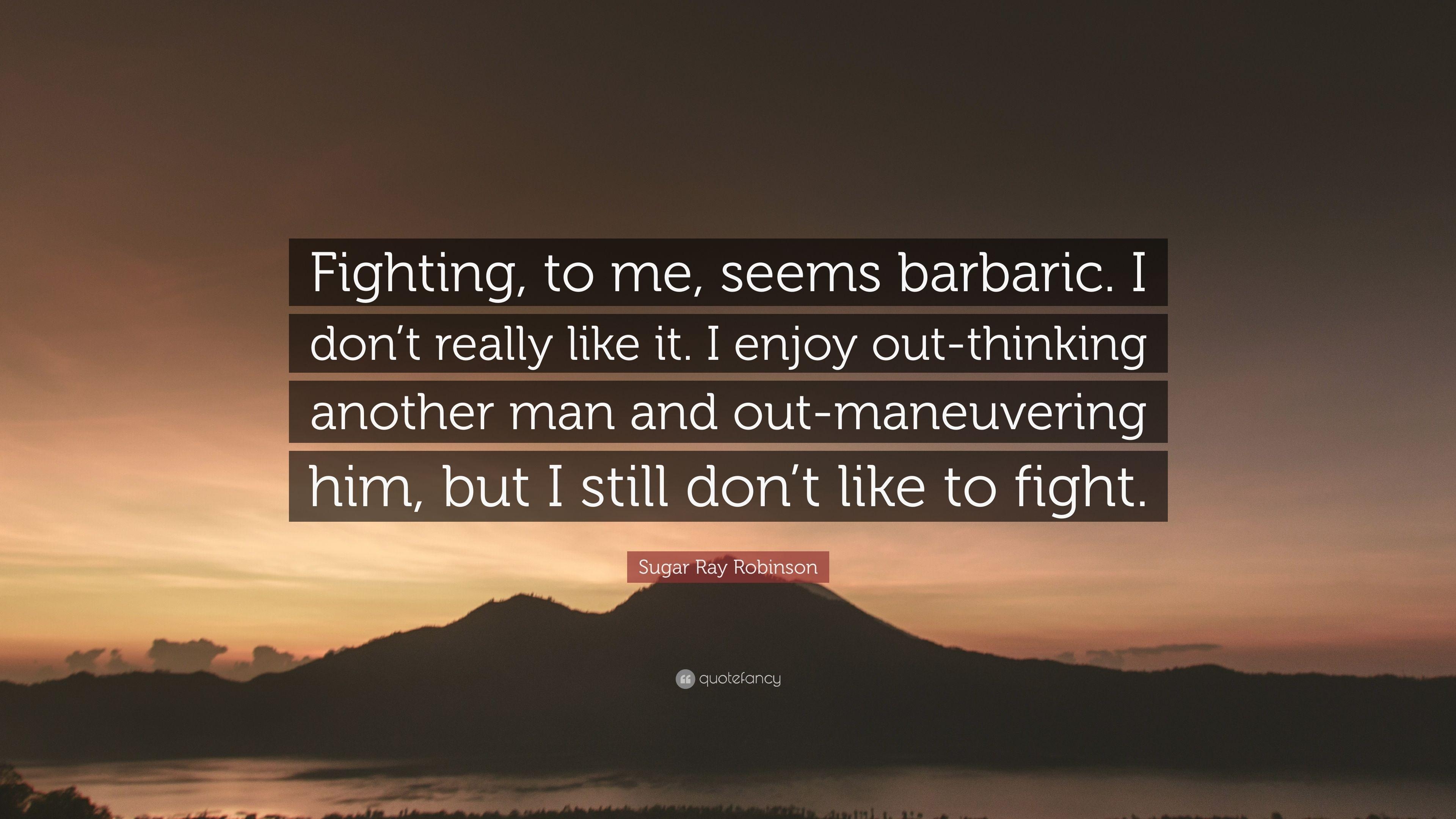 3840x2160 Sugar Ray Robinson Quote: “Fighting, to me, seems barbaric. I don't, Desktop