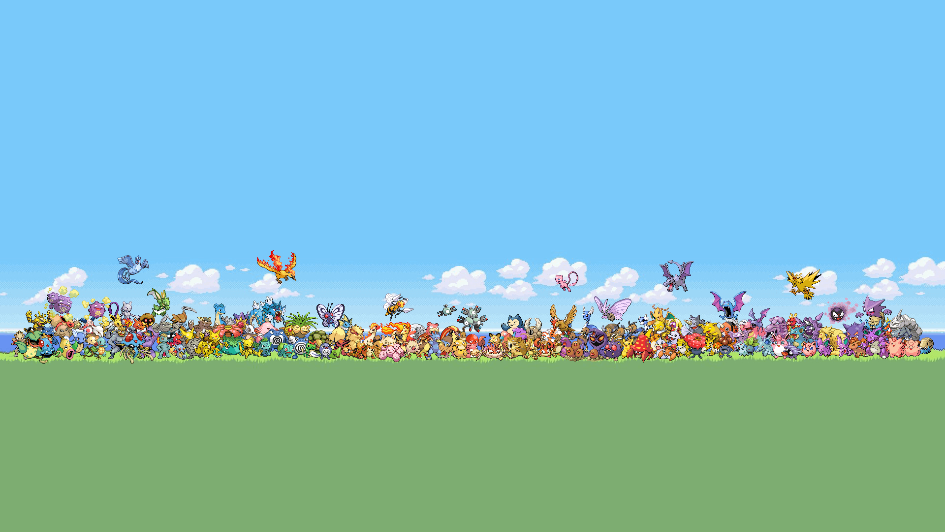 1920x1080 Original 151 Pokemon in one picture. Can you spot your favorite, Desktop