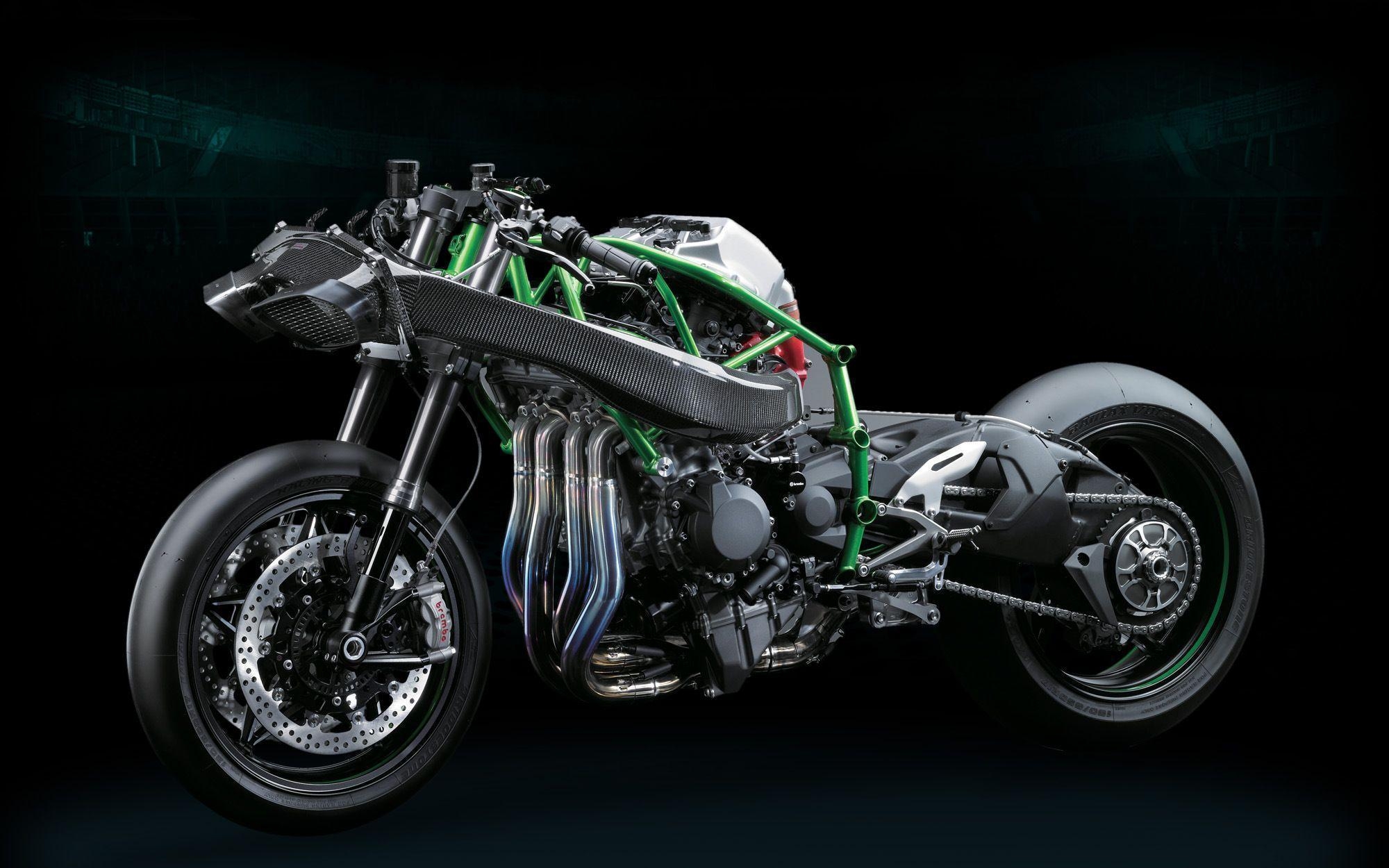 2000x1250 OMG: Leaked Hi Res Photo Of The Kawasaki Ninja H2R & Rubber, Desktop