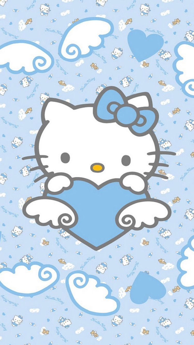 750x1340 Blue Hello Kitty Wallpaper Free Blue Hello Kitty Background, Phone