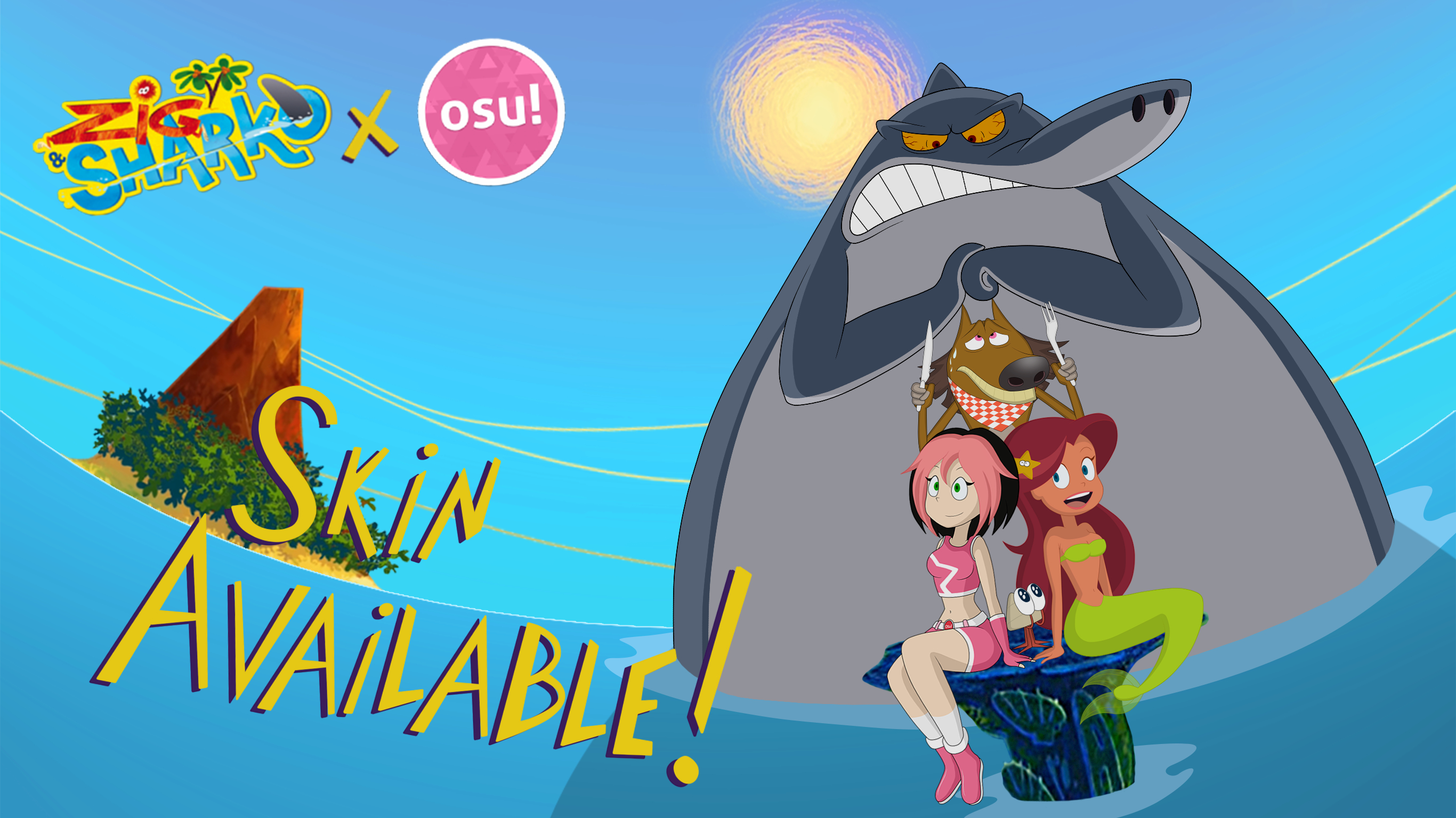 2740x1540 Zig And Sharko X Osu! AVAILABLE! By Justydia 15, Desktop