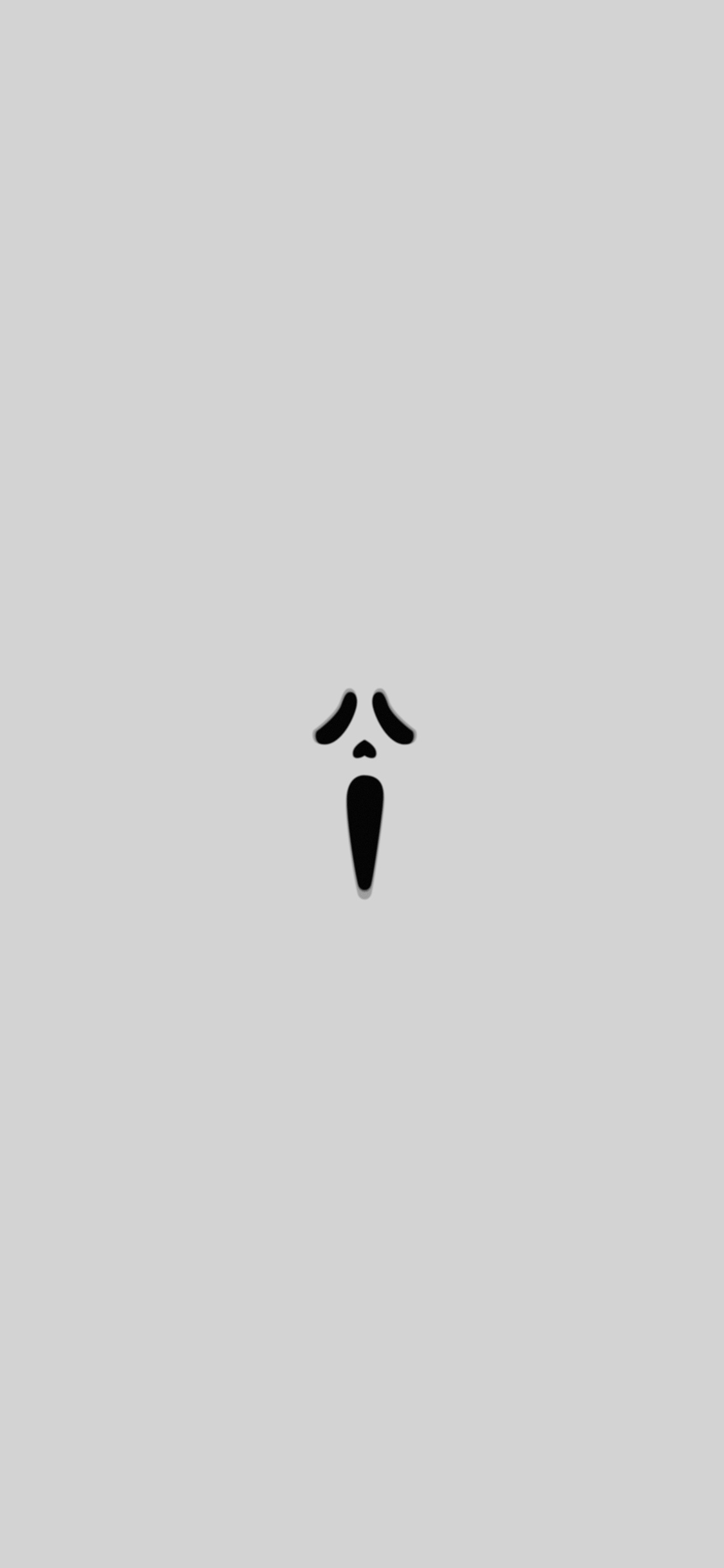 1130x2440 Scream White Minimal Cute Art Wallpaper, Phone