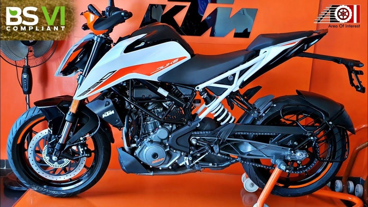 1280x720 KTM Duke 390 BS6 White Colour Dual ABS. Price. Mileage, Desktop