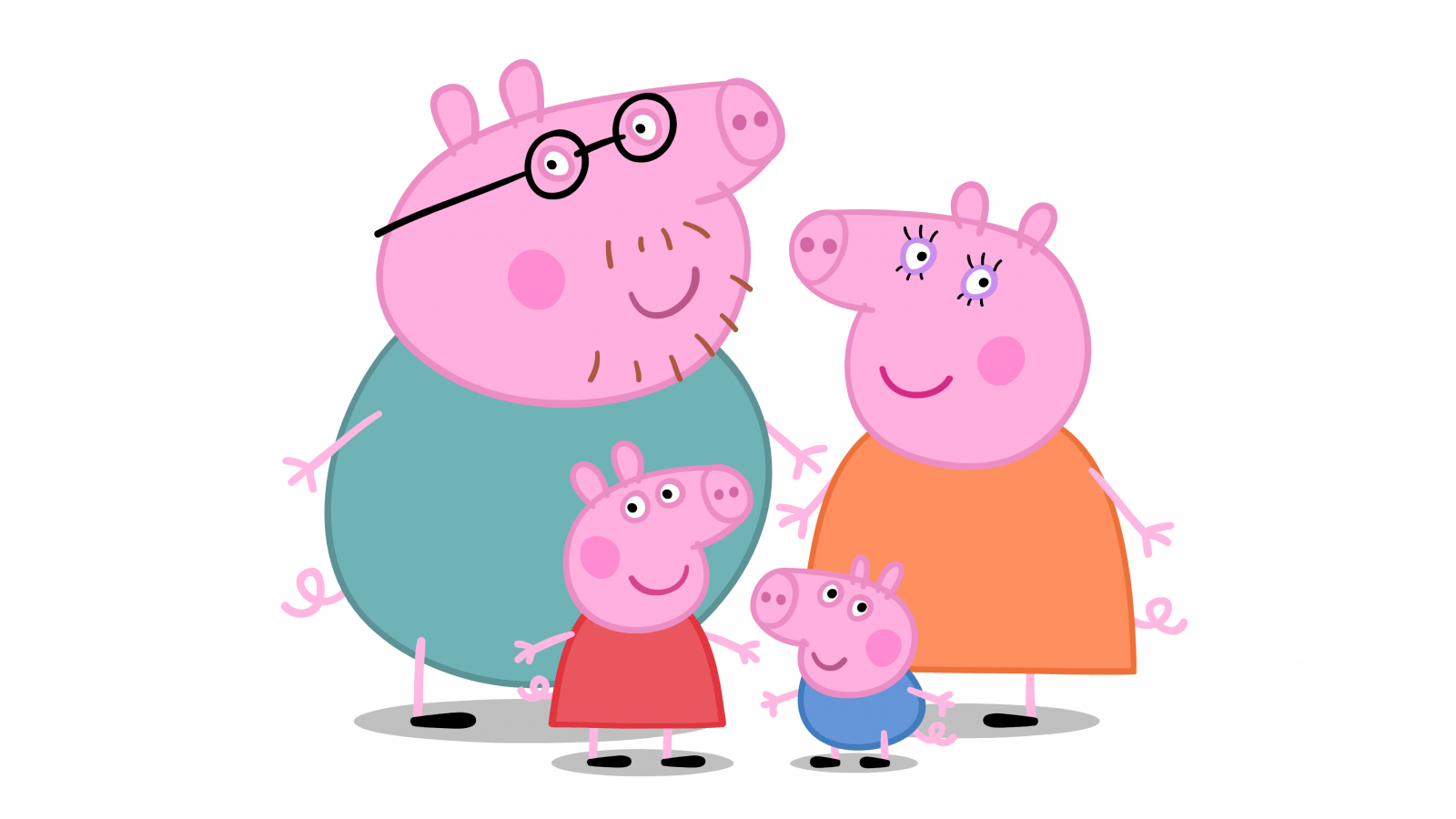 1600x900 Library of peppa pig family graphic black and white stock png files ▻▻▻ Clipart Art 2019, Desktop