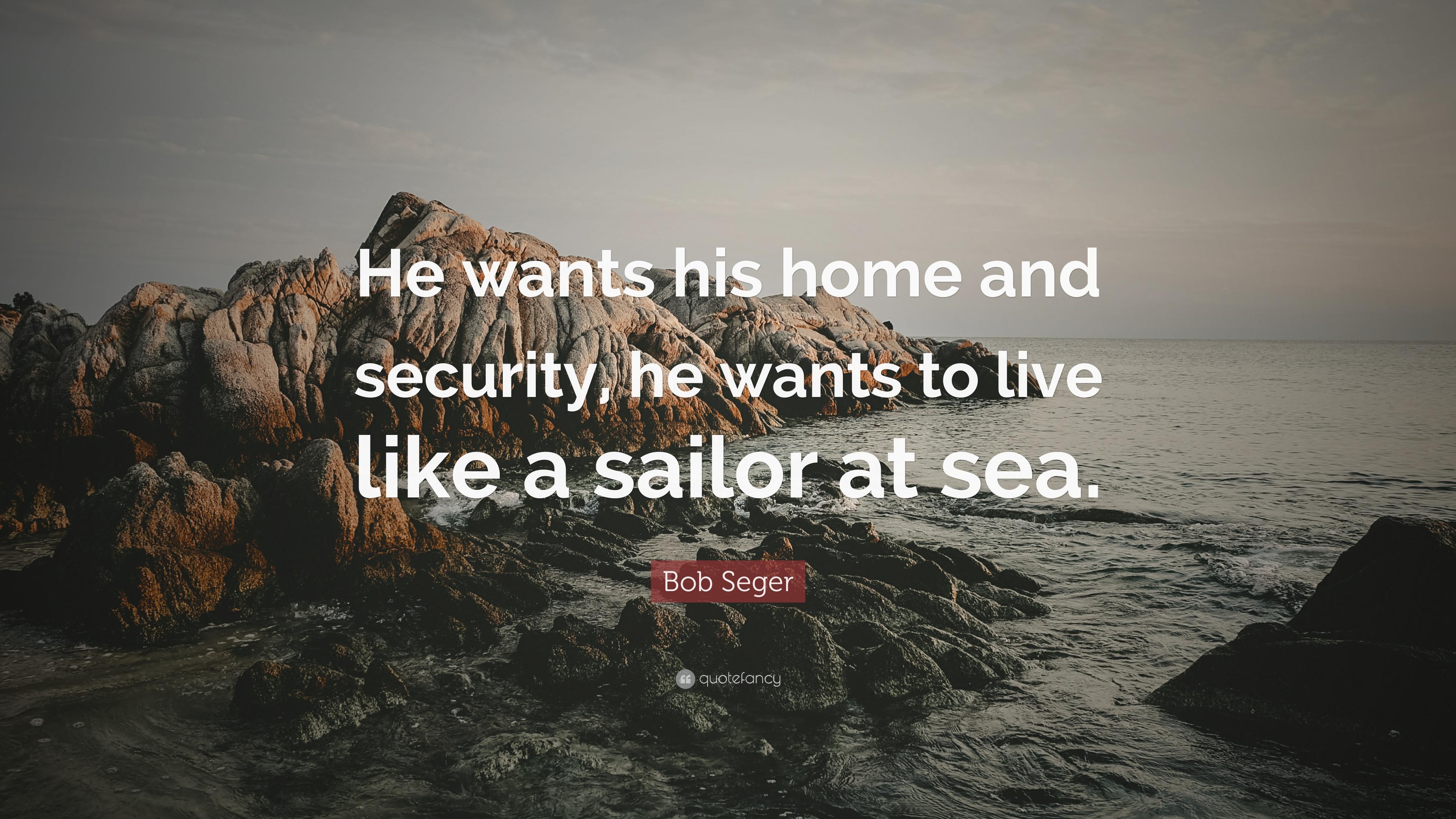 3840x2160 Bob Seger Quote: “He wants his home and security, he wants to live, Desktop