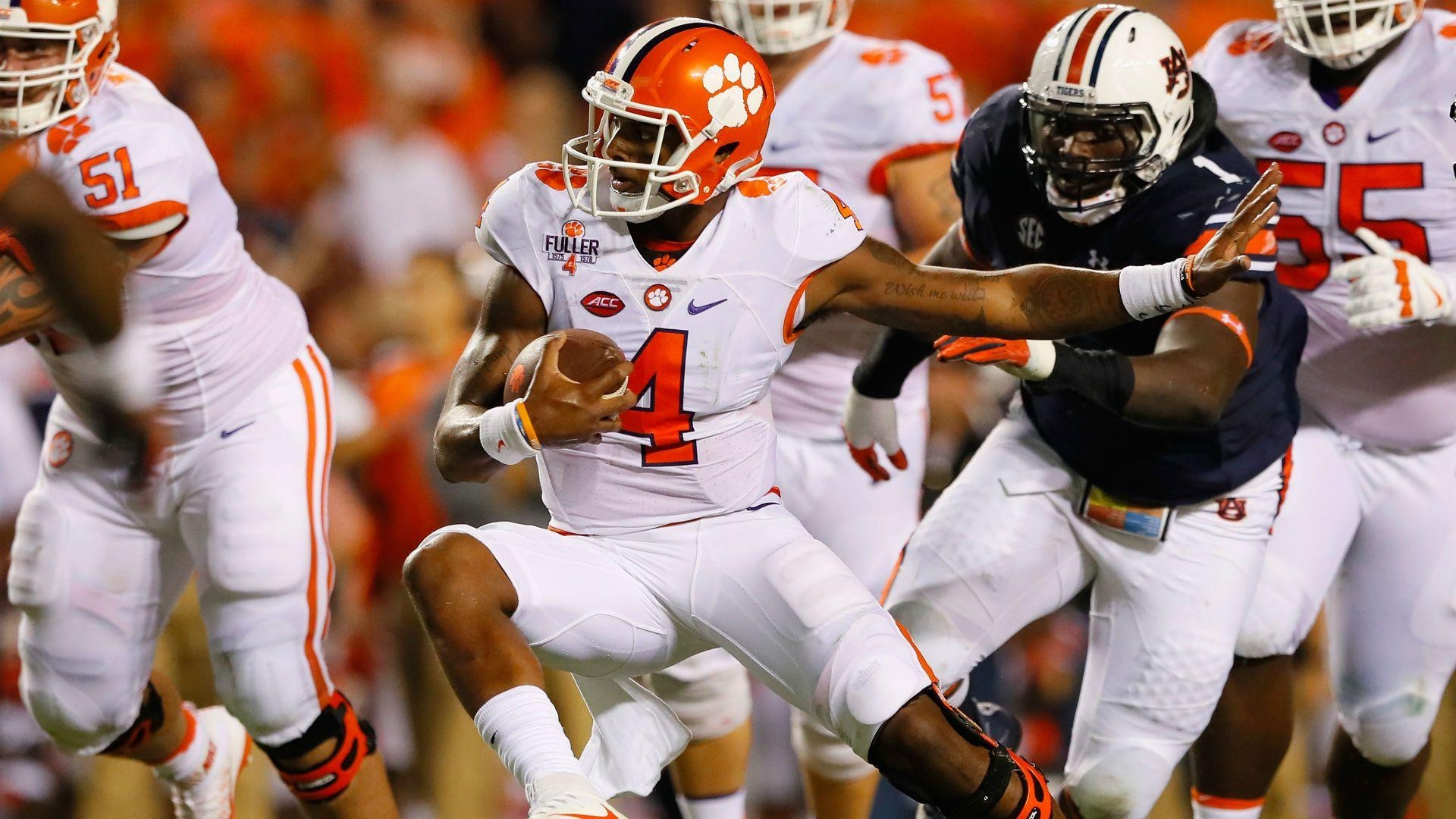 1920x1080 Deshaun Watson helps No. 2 Clemson hold off Auburn. NCAA Football, Desktop