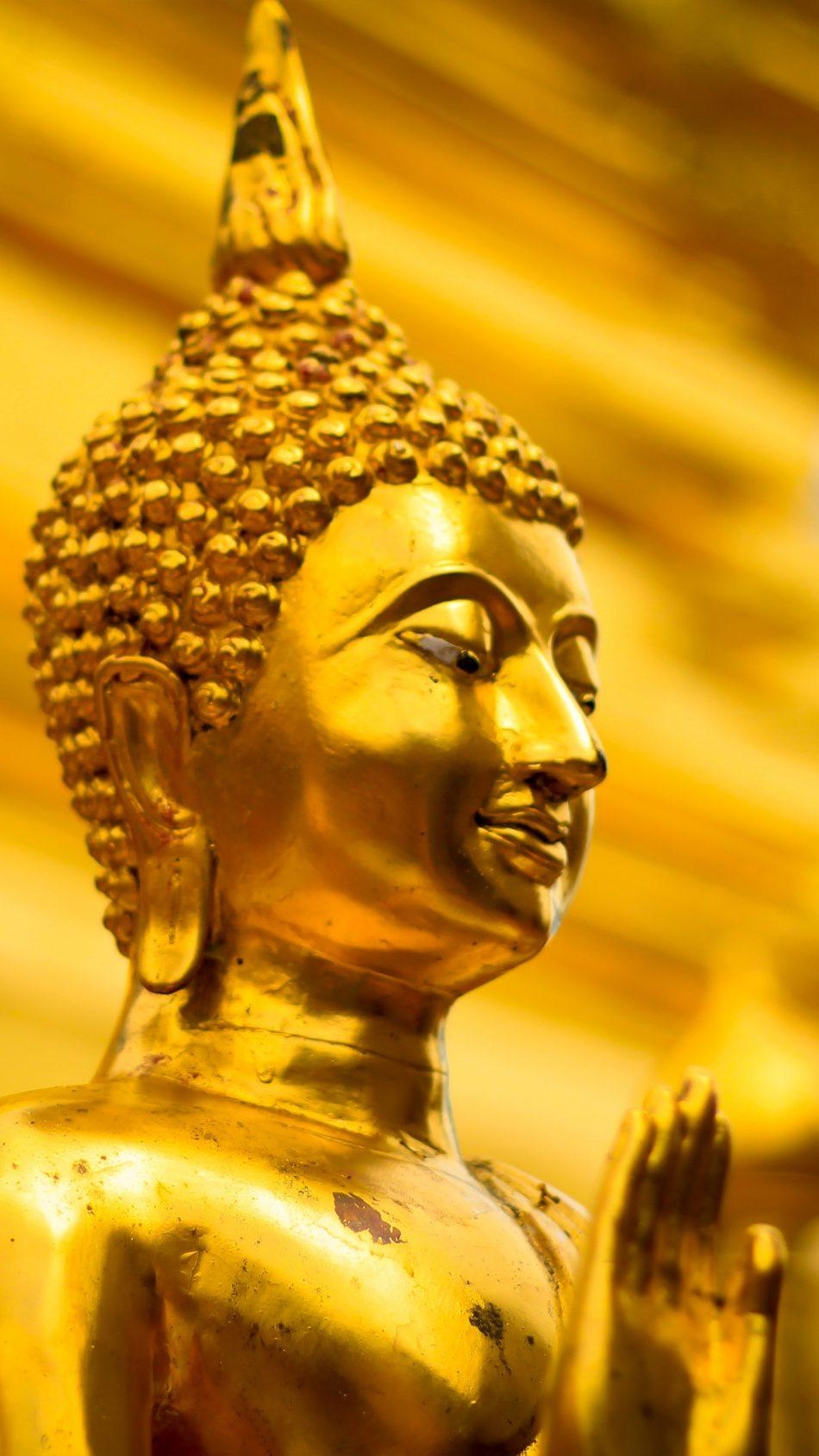 950x1690 Golden Gautama Buddha Statue Thailand Free 4K Ultra HD, Phone