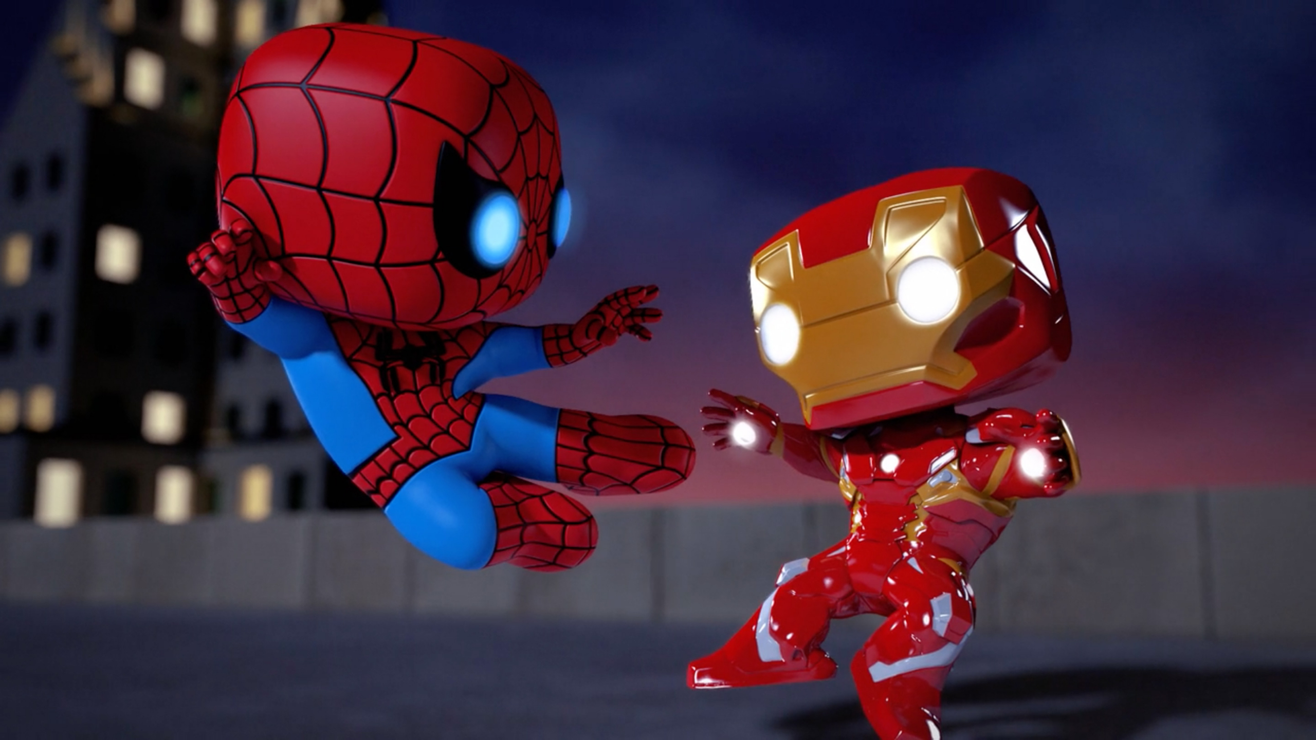 2560x1440 Desktop Wallpaper Iron Man Vs Spider Man Animated Artwork, HD Image, Picture, Background, Ld4suh, Desktop