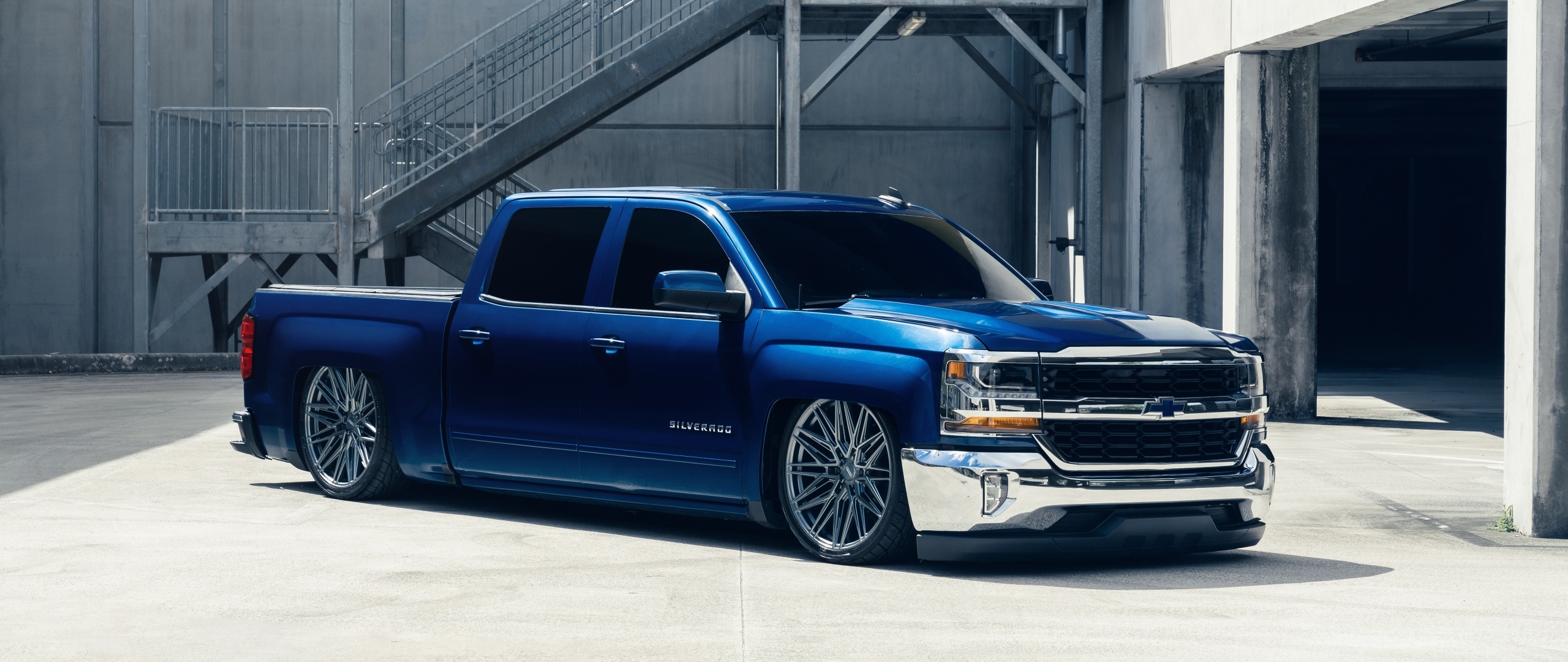 2560x1080 Chevrolet Silverado Wallpaper 4K, Pickup truck, Cars, Dual Screen