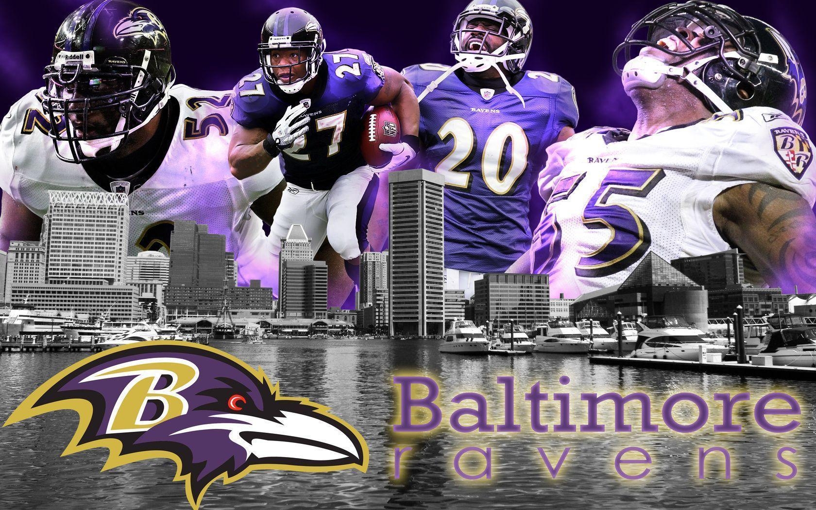 1680x1050 Sports, Baltimore Ravens Team Players Art, Nfl, Desktop