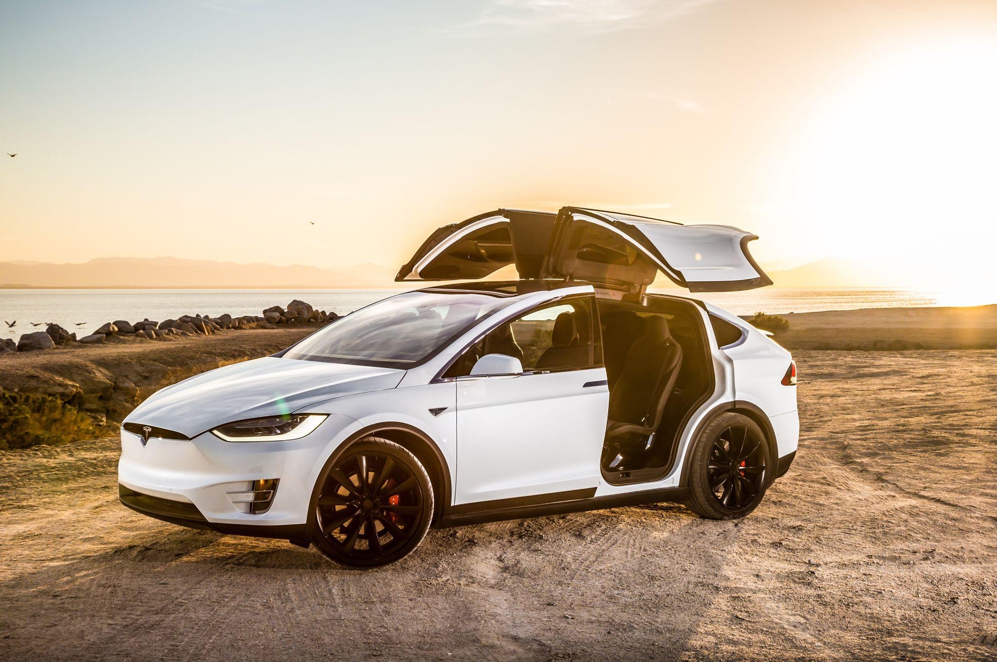 2050x1360 Download White Tesla Model X HD Wallpaper Photo 62159, Desktop