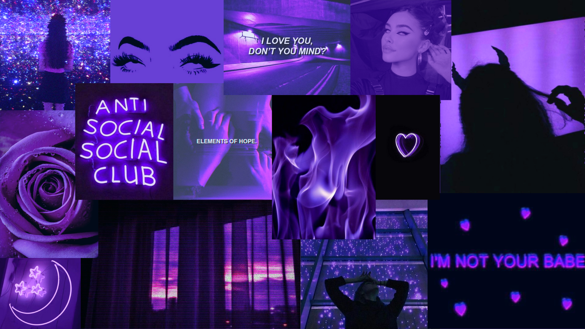 1920x1080 Aesthetic Purple Wallpaper. Neon wallpaper, Aesthetic desktop wallpaper, Blue wallpaper iphone, Desktop