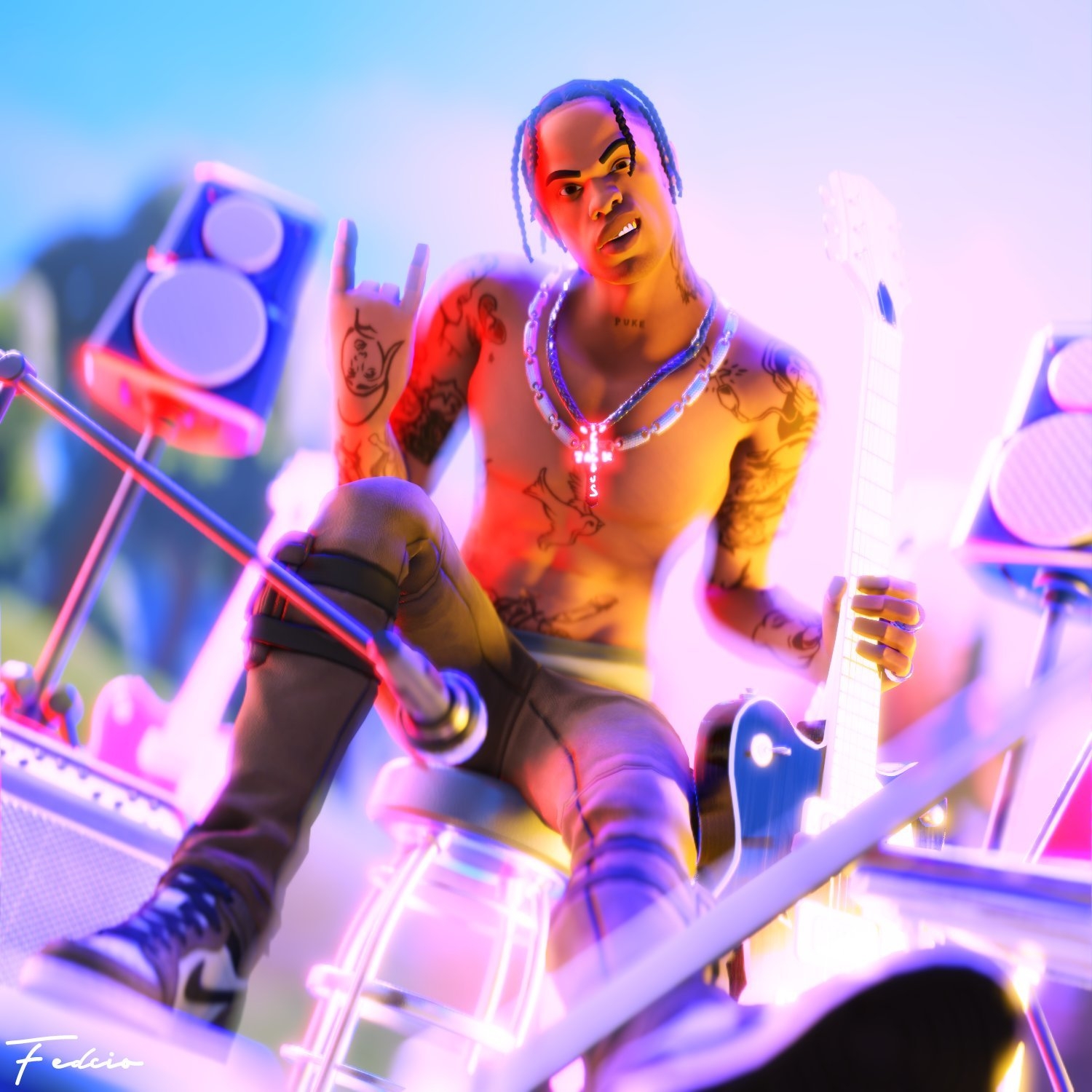 1500x1500 Travis Scott Fortnite wallpaper, Phone