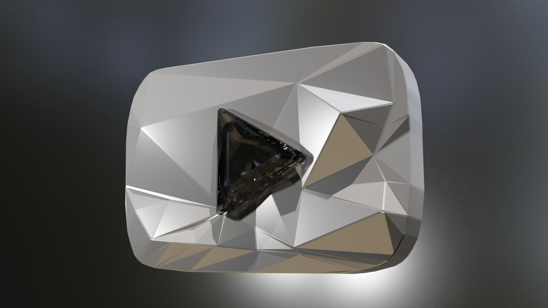 1920x1080 DL) Diamond Play Button 3D Model, Desktop