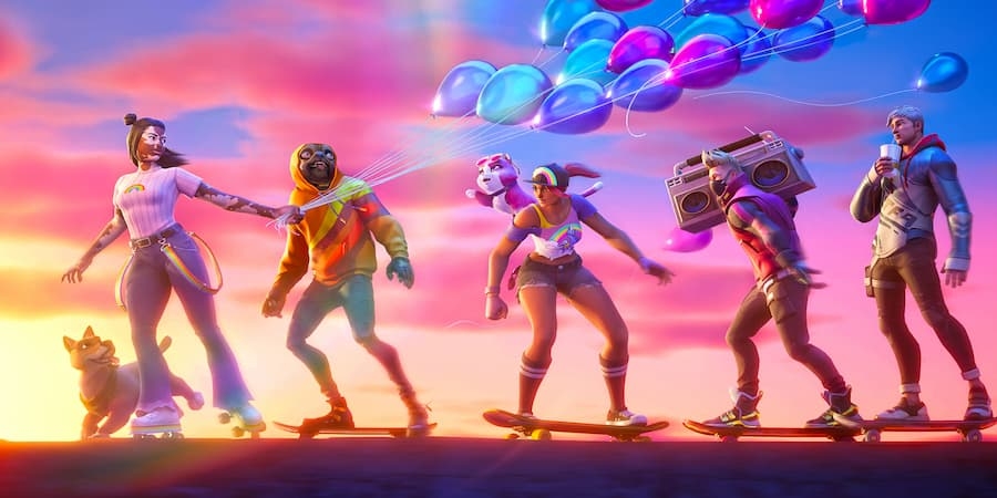 900x450 Joy Fortnite wallpaper, Dual Screen