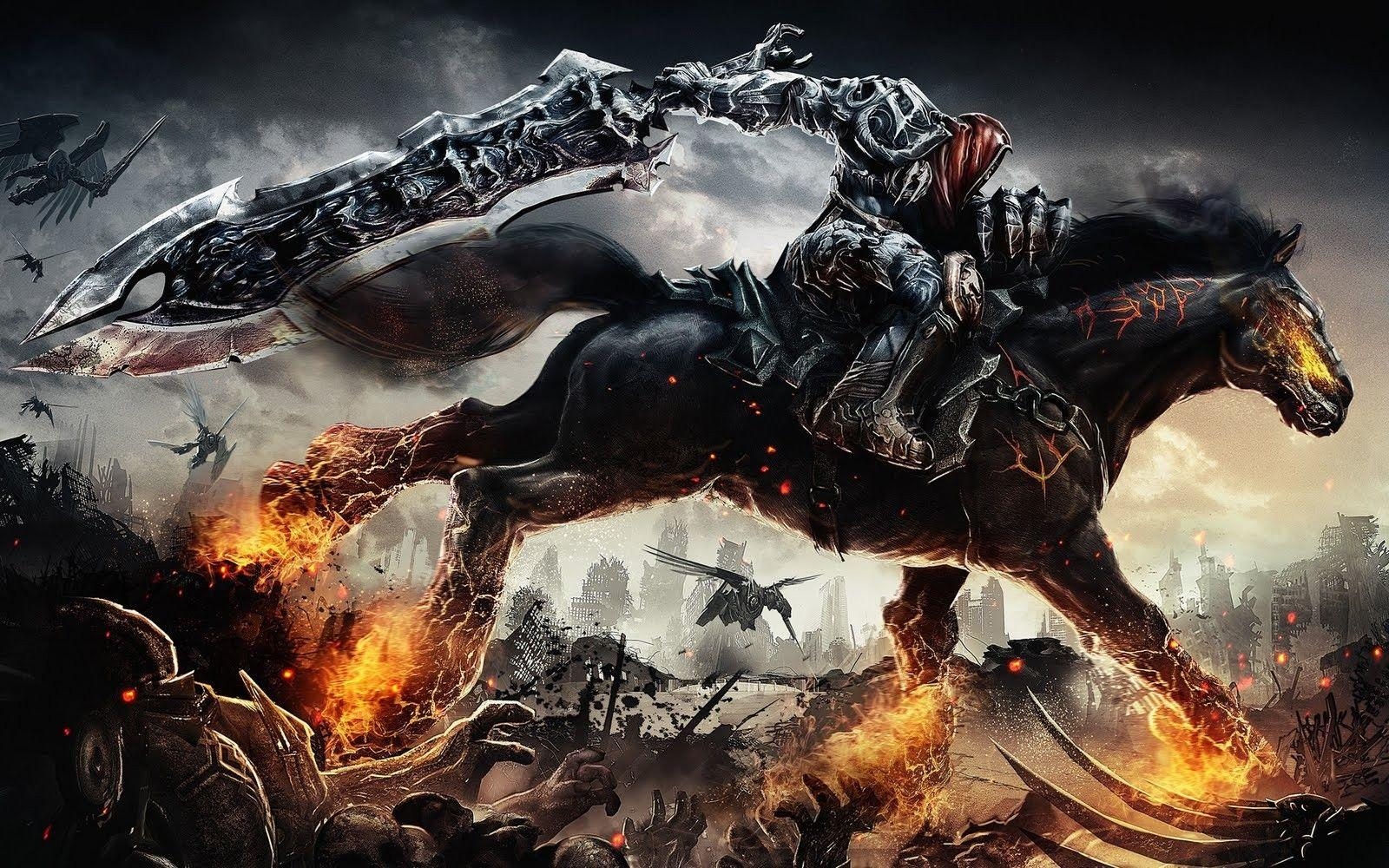 1600x1000 Evil dead darksiders horses awesomeness clown wallpaper, Desktop