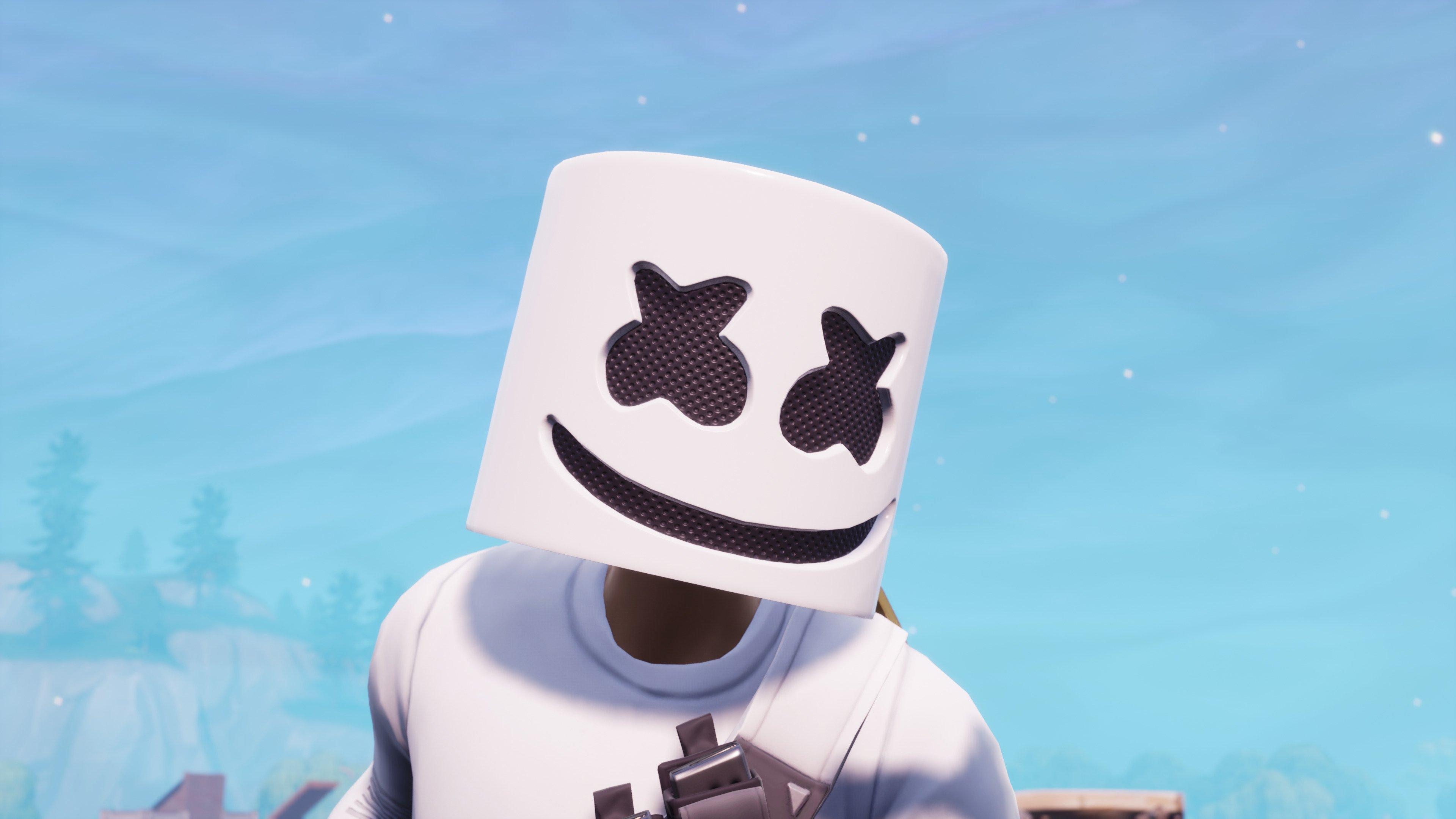 3840x2160 4K Wallpaper Marshmello Skin Fotnite Battle Royale Wallpaper, Desktop