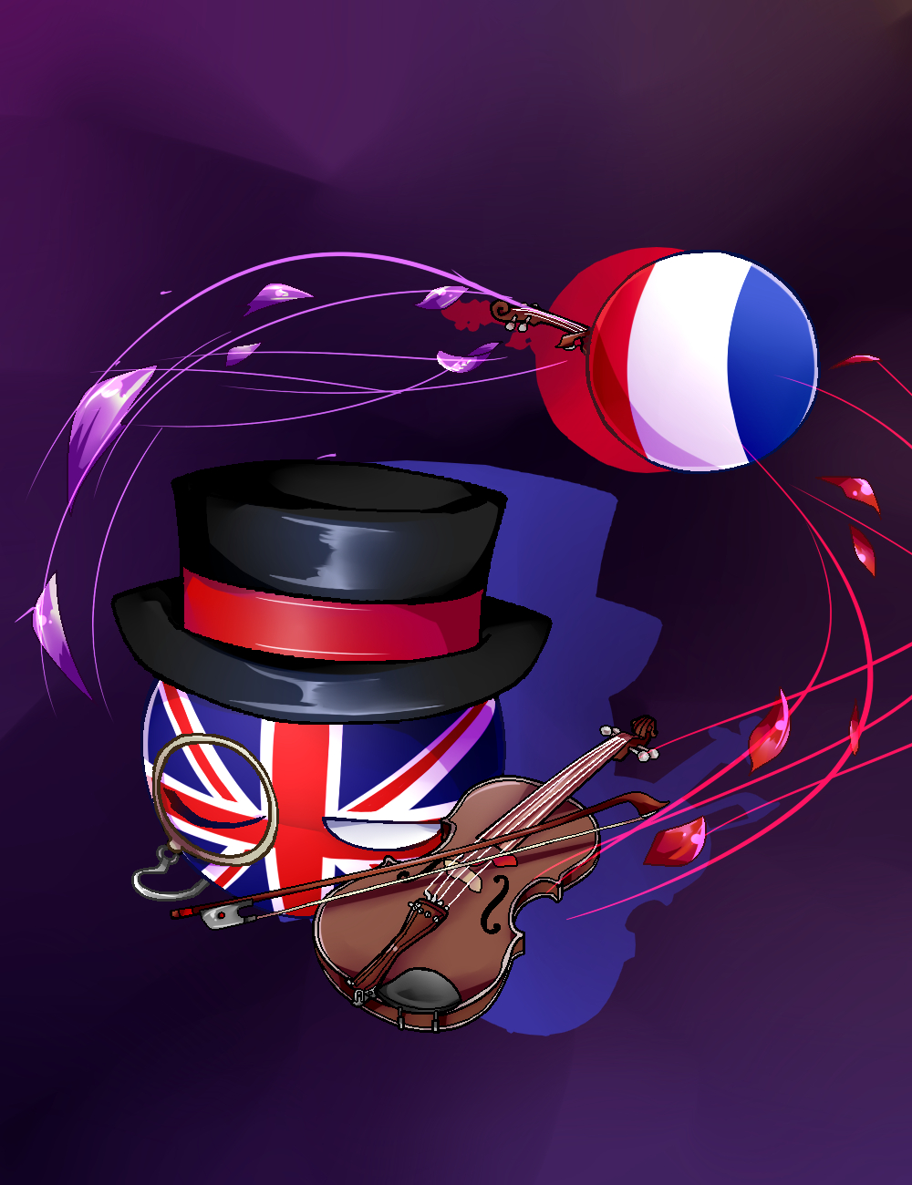 1000x1300 countryball) UK, france by BJsurmah. Country art, Country memes, France, Phone