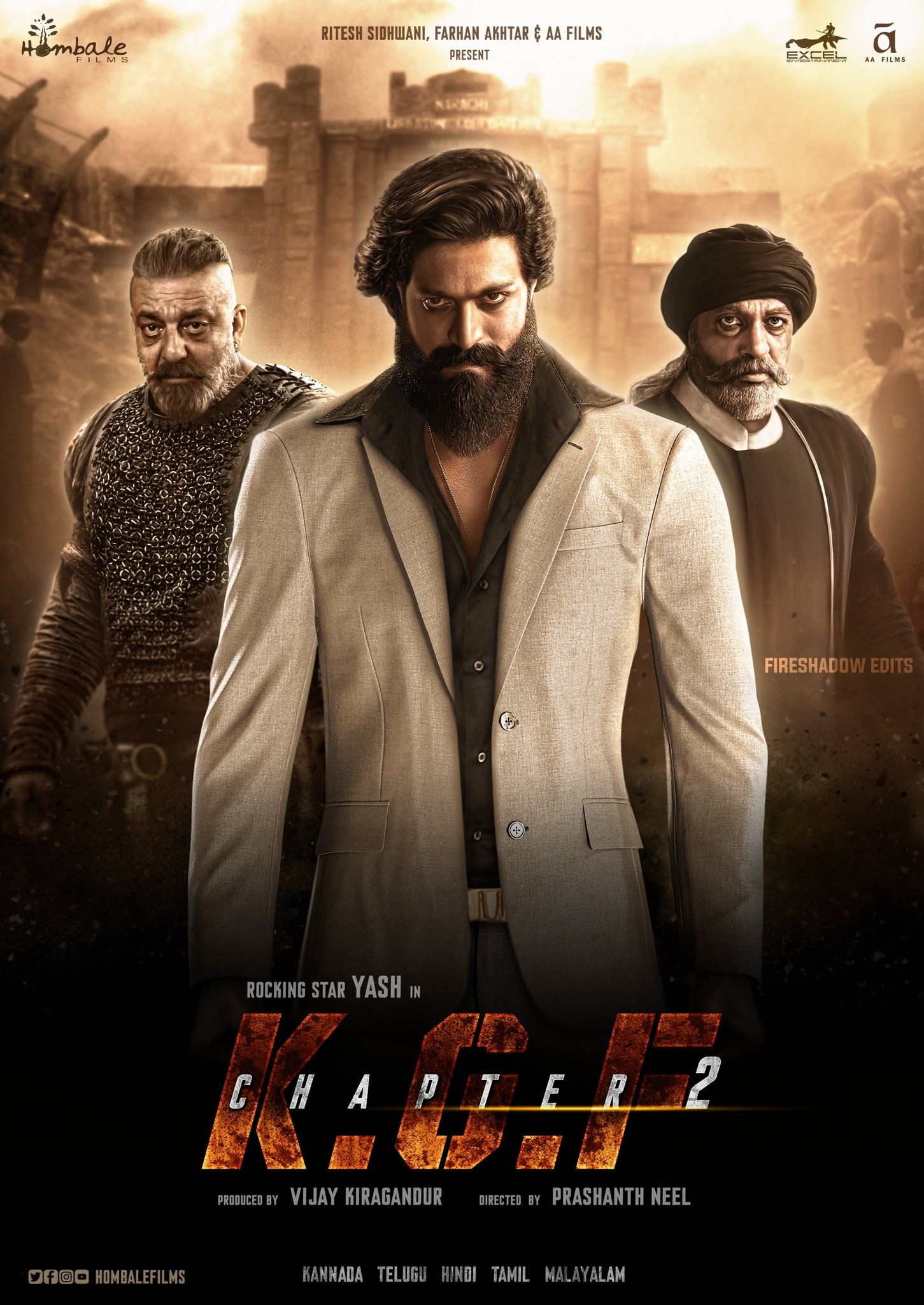 1460x2050 Only Yash™ - #KGFChapter2 Fan Made Poster, Phone