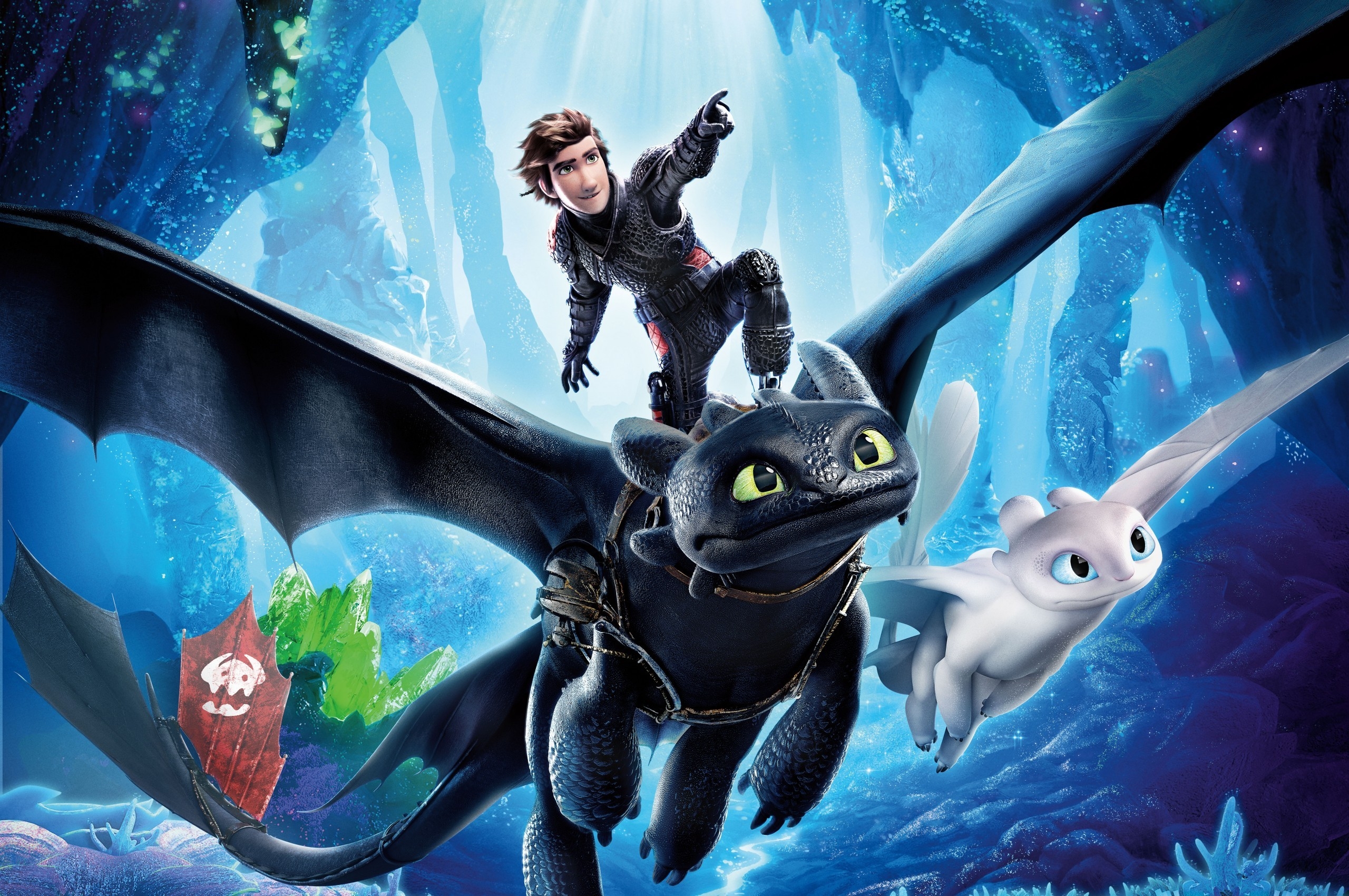 2560x1700 Download  Night Fury, Light Fury, How To Train Your Dragon, Desktop