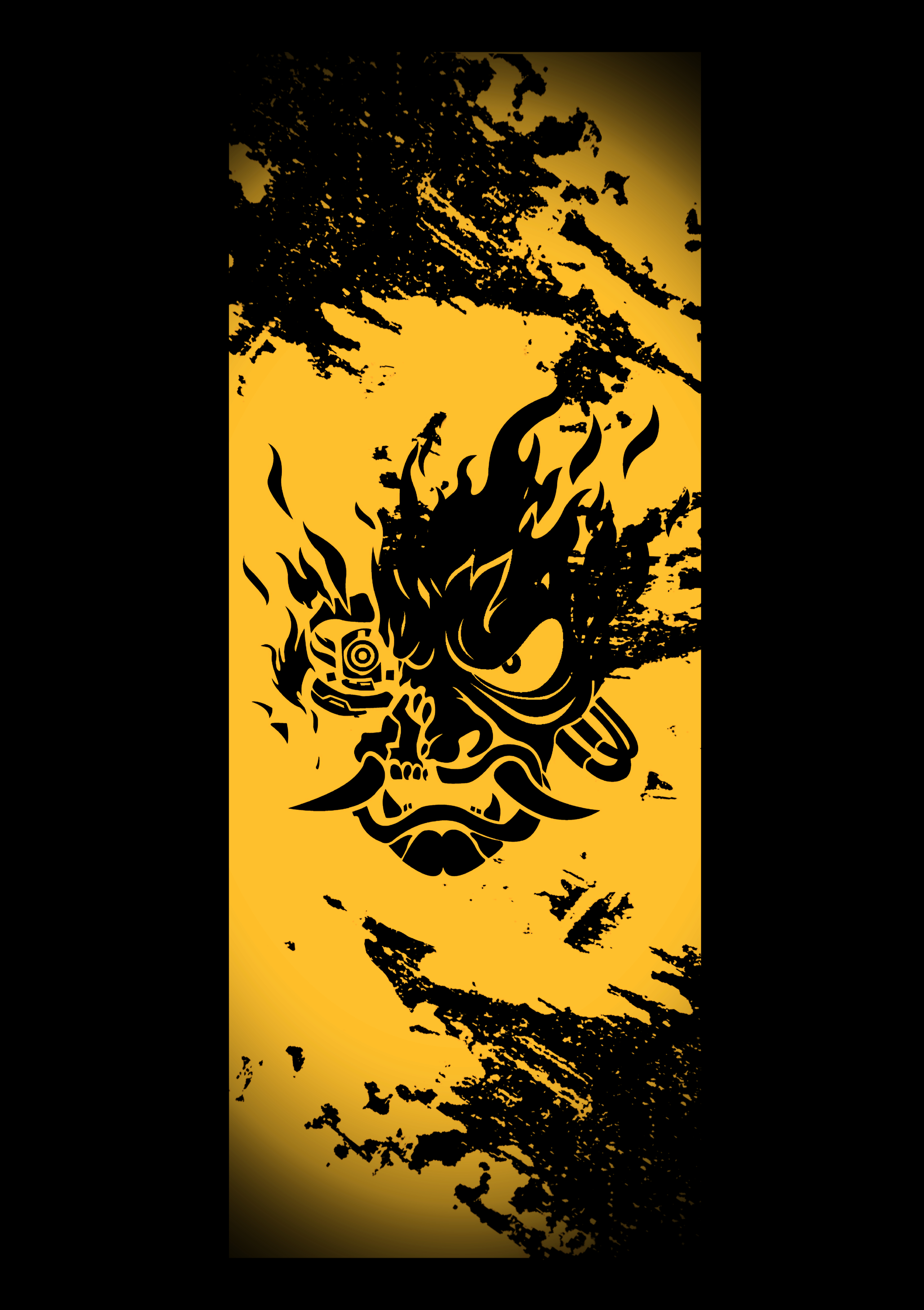 2980x4230 Used the Samurai Oni to make this phone wallpaper for you guys. Hope you all like it! [2980 X 4222], Phone