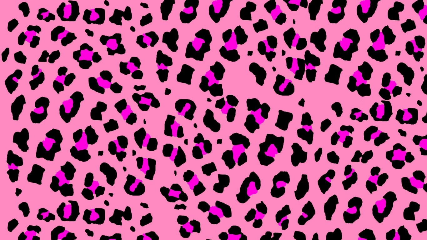 1370x770 Pink Cute Wallpaper Desktop. Leopard print wallpaper, Hot pink, Desktop