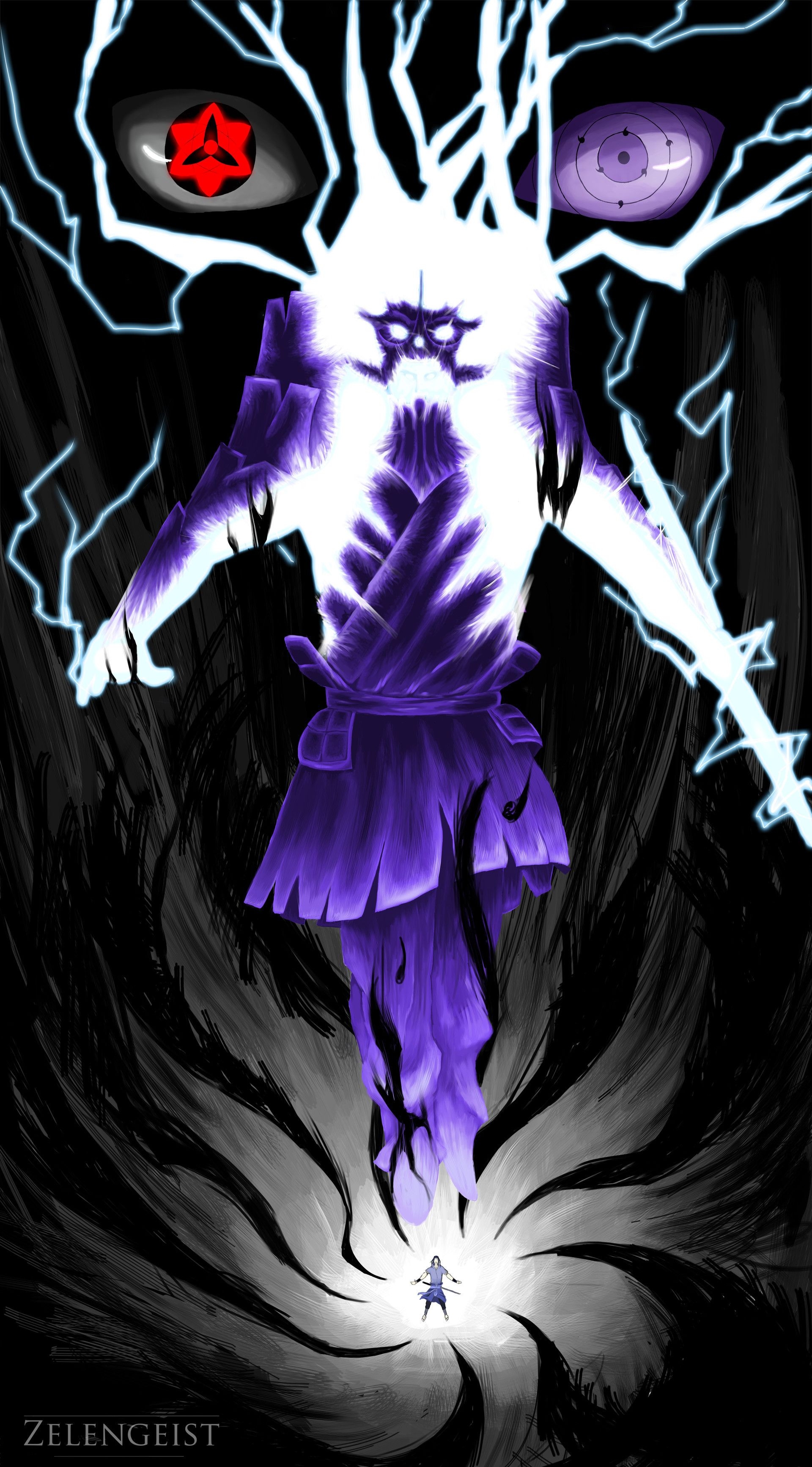 1920x3470 Sasuke Wallpaper, Phone