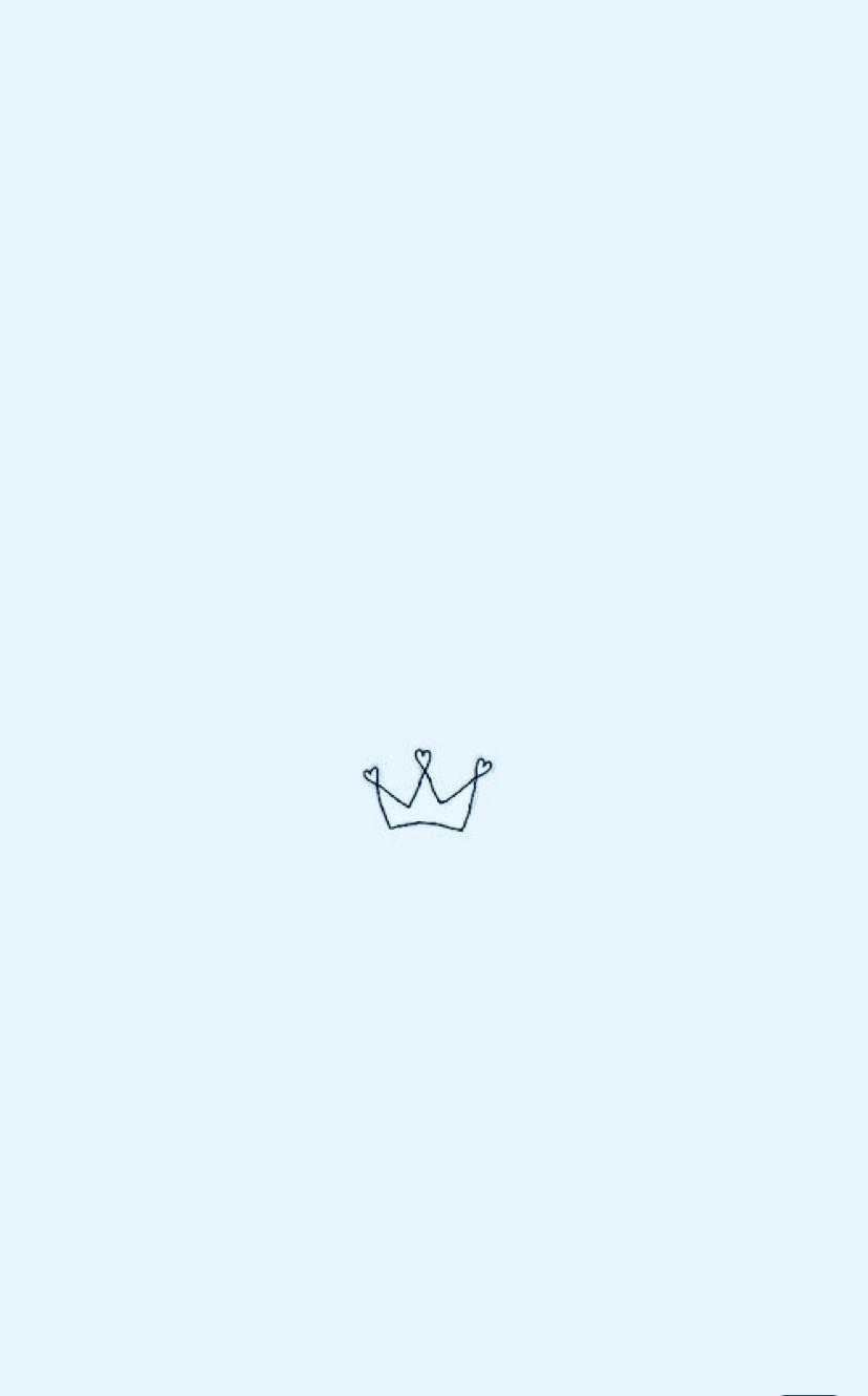 830x1340 gorgeous #logo #icon #babyblue #aesthetic #crown #blue #beautiful #screensaver #backg. Blue wallpaper iphone, iPhone background wallpaper, Cute simple wallpaper, Phone