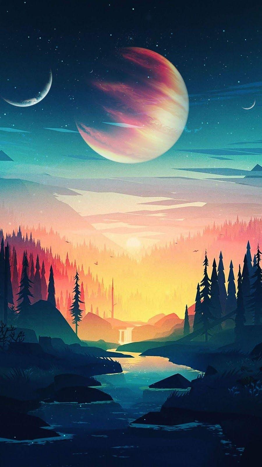 900x1600 Lost in space. HD phone wallpaper, Landscape art, Fantasy, Phone