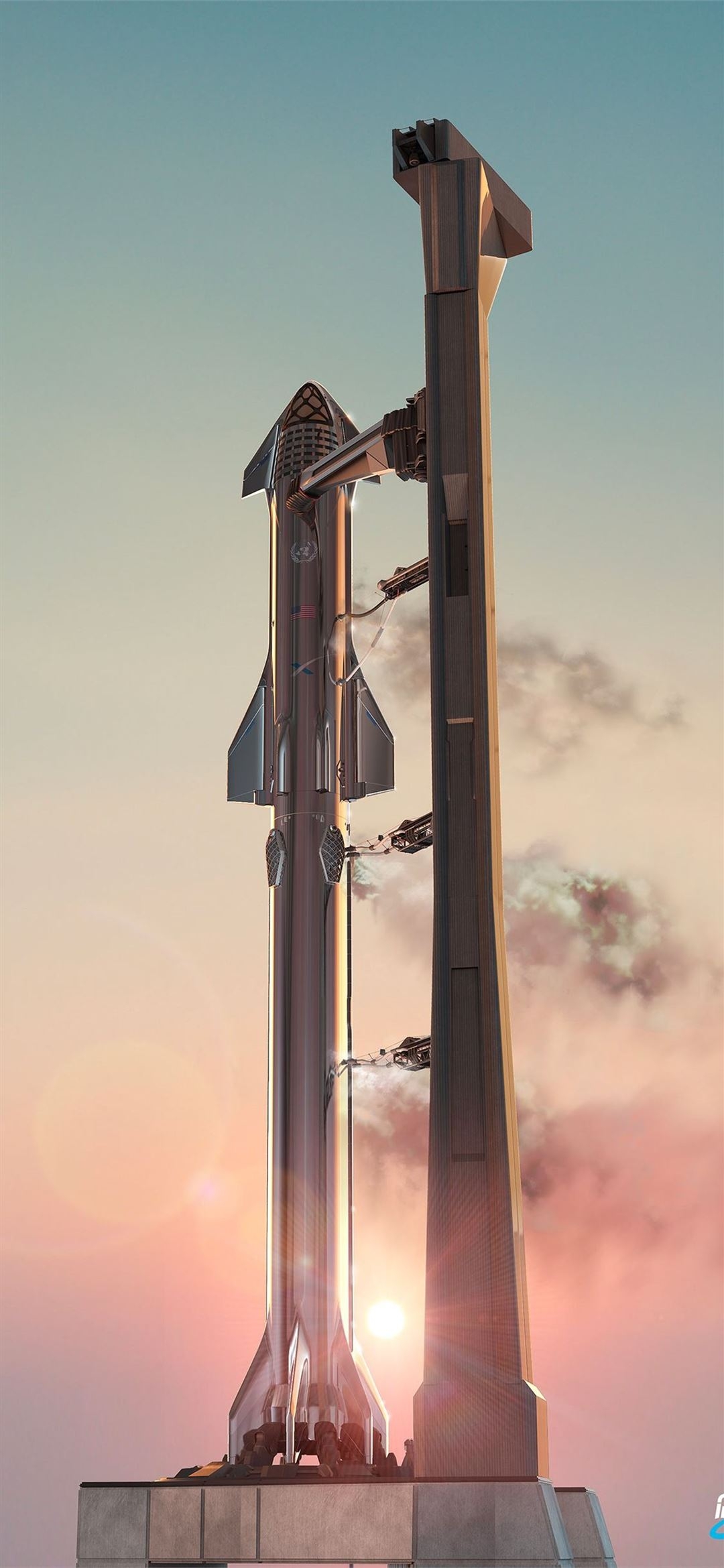 1080x2340 SpaceX starship iPhone Wallpaper Free Download, Phone