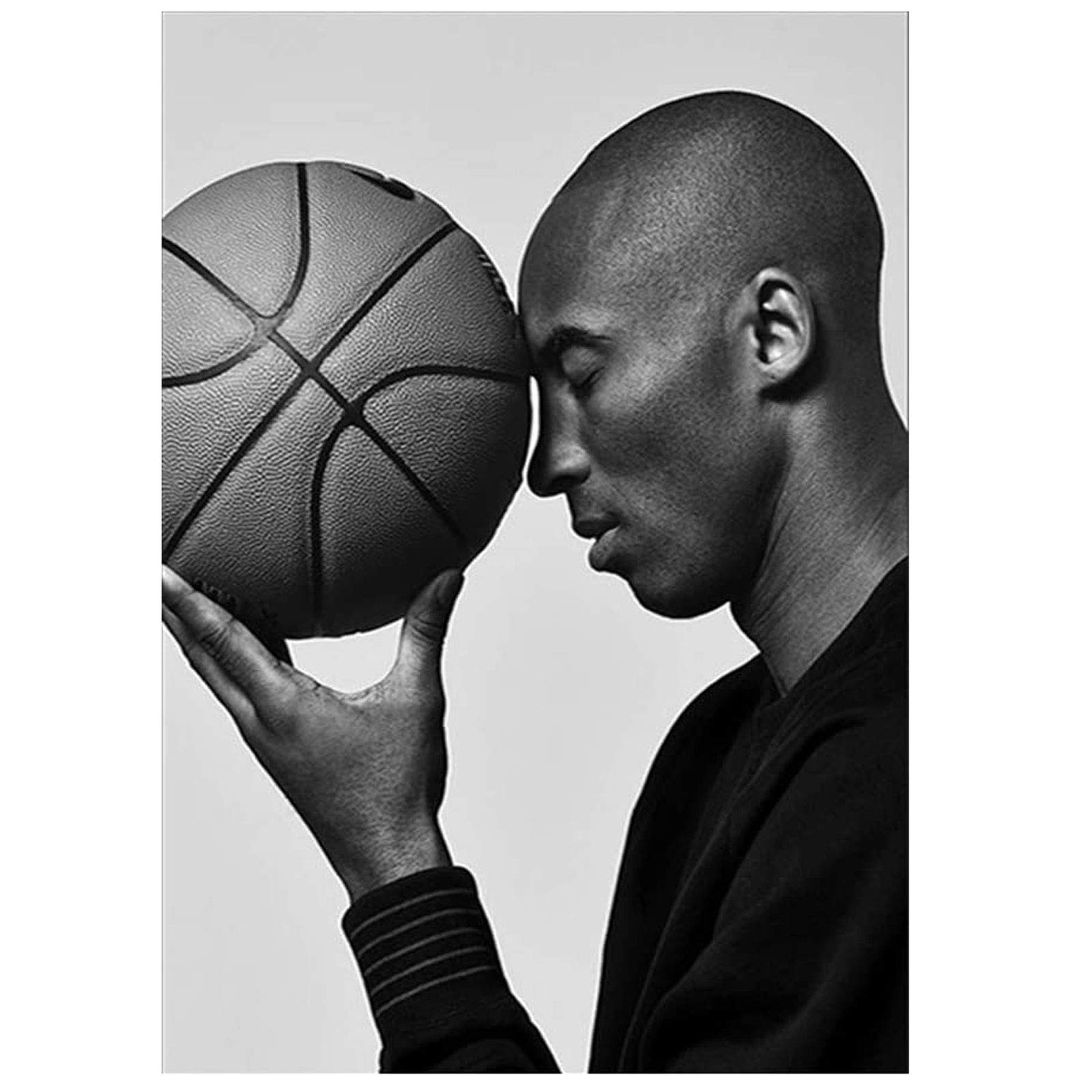 1600x1600 GXJY Kobe Bryant Canvas Poster, Black And White Art Black Mamba And Basketball Print on Canvas Wall Art Decor Picture Home Decor Painting, Frameless, 30×45cm: Posters & Prints, Phone