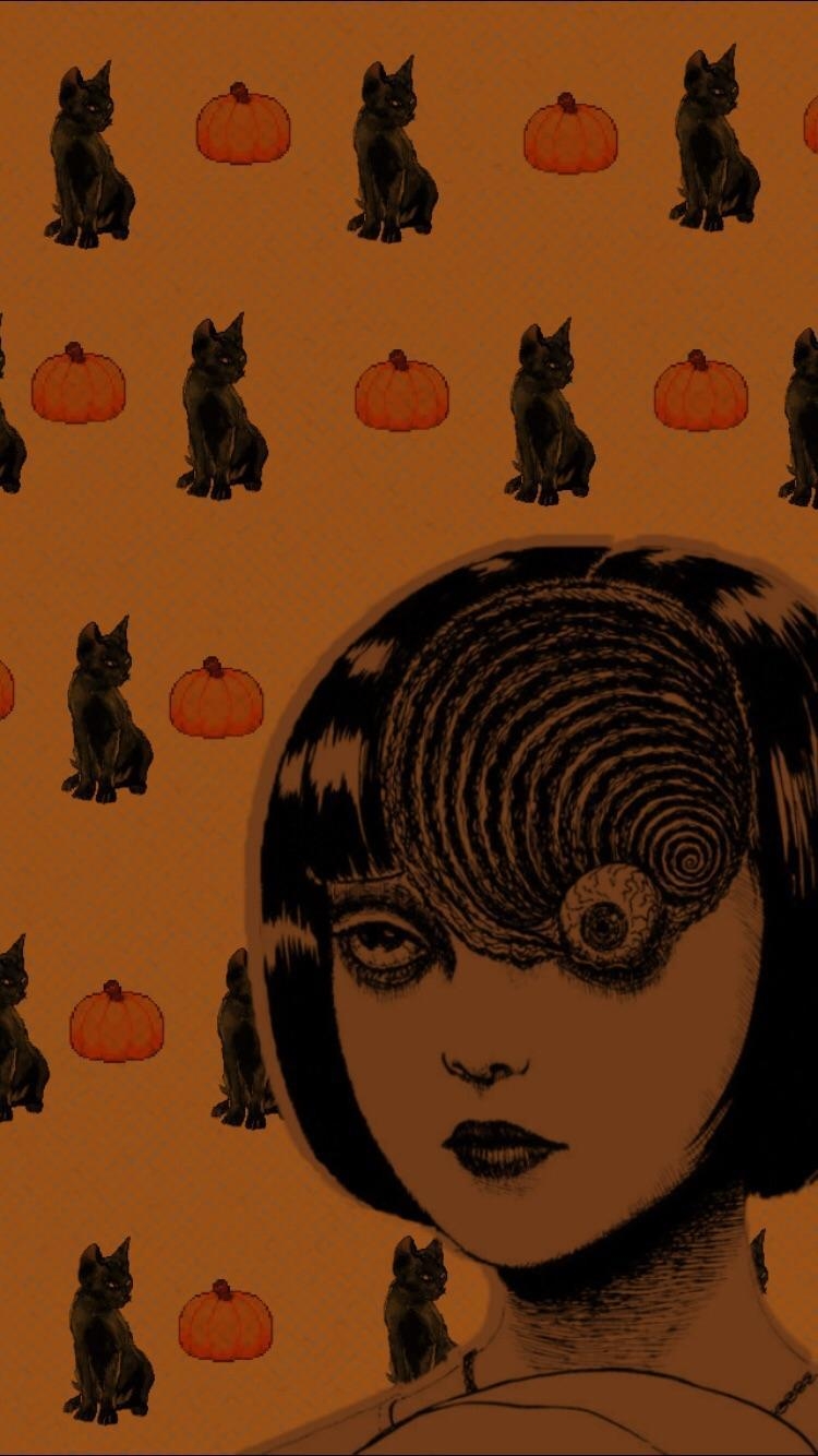 750x1340 I made a Junji Ito Halloween wallpaper! Feel free to use it!, Phone