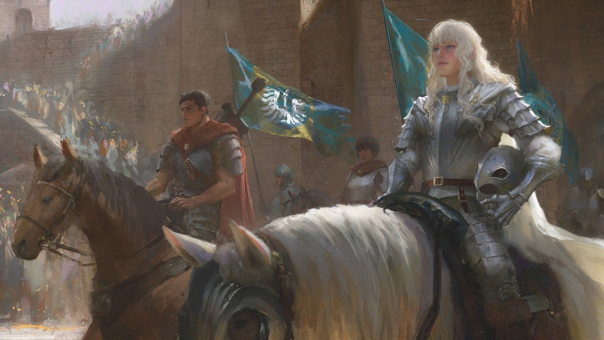 1920x1080 Download  Berserk, Griffith, Horses, Cape Wallpaper for Widescreen, Desktop