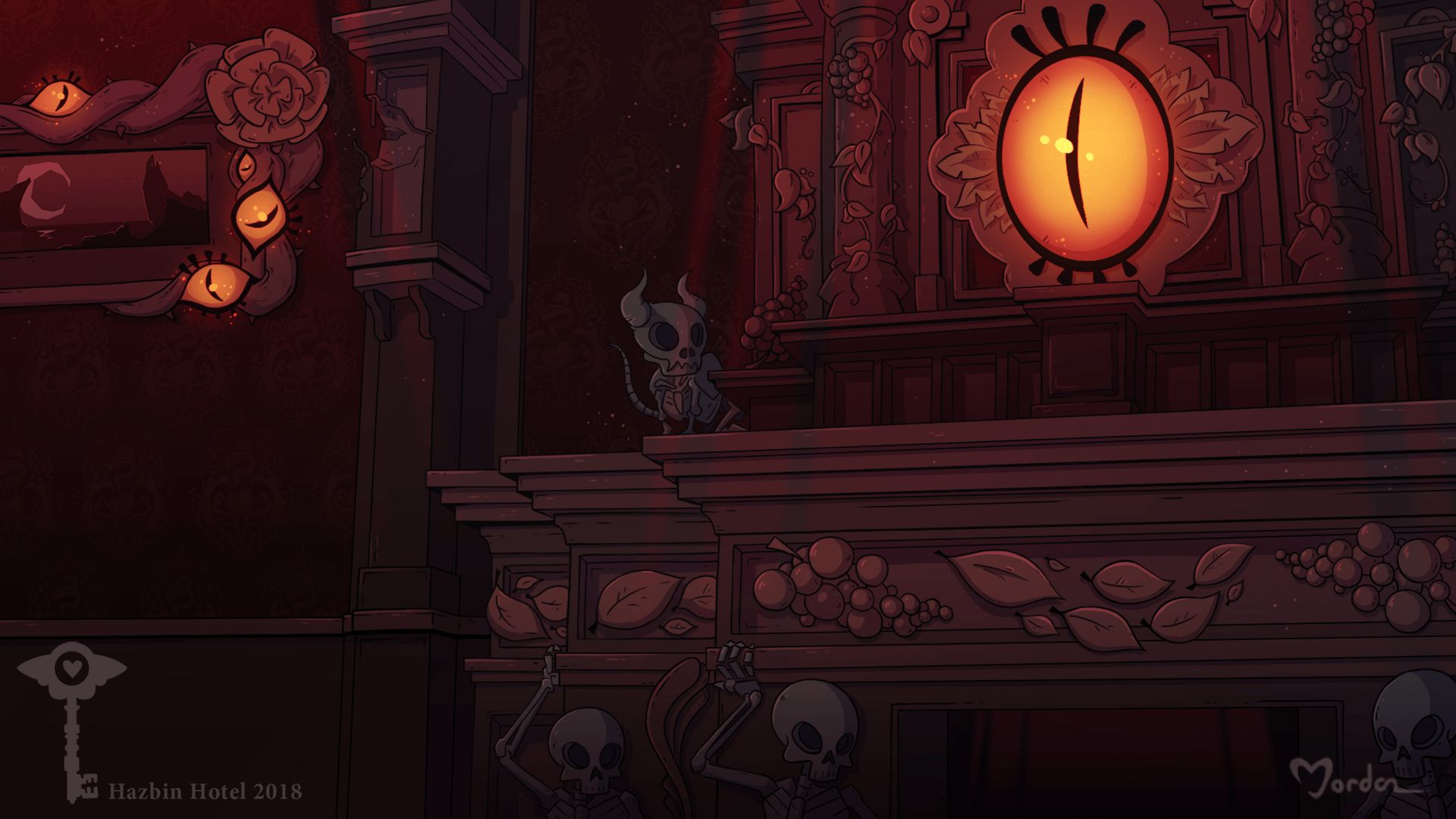 1920x1080 Hazbin Hotel Fireplace (Old) by Spectralbeacon on Newgrounds, Desktop