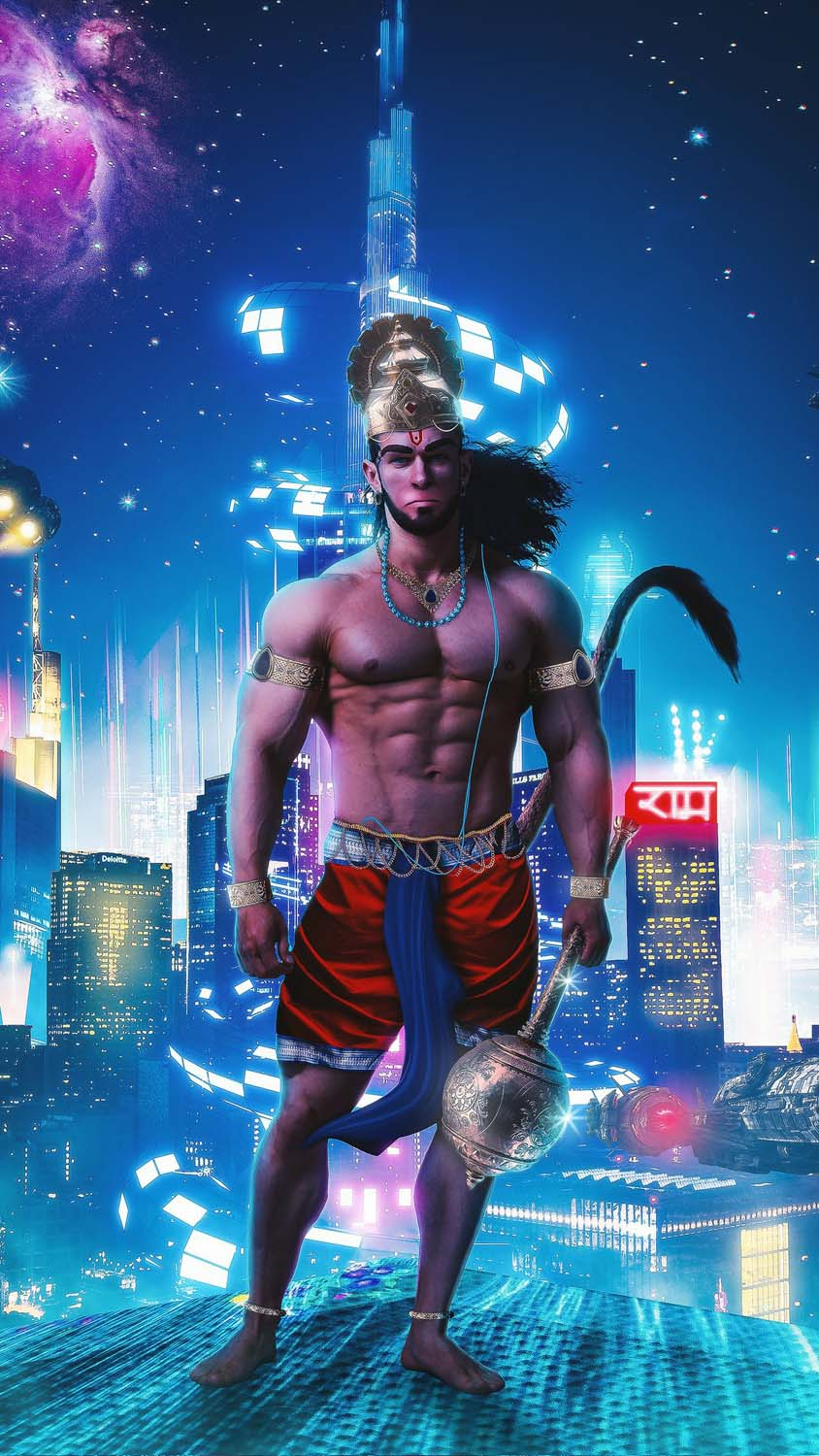 850x1500 Immortal Lord Hanuman IPhone Wallpaper, Phone