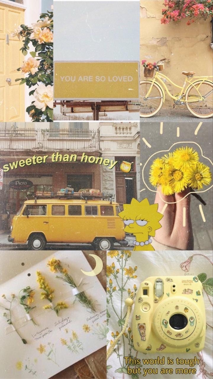 720x1280 Vintage Aesthetic Wallpaper Yellow Wallpaper, Phone