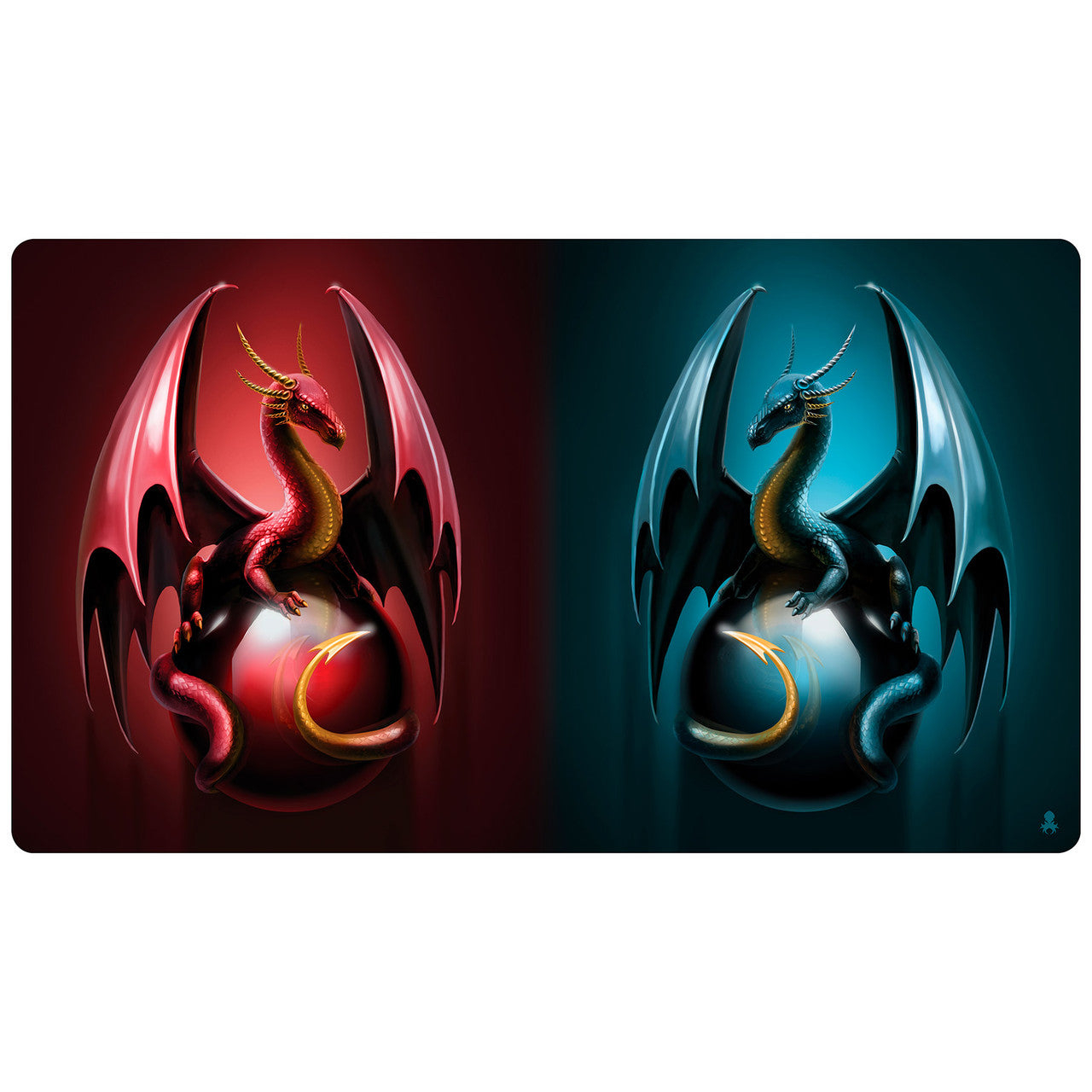 1280x1280 Red & Blue Dragons Playmat, Phone