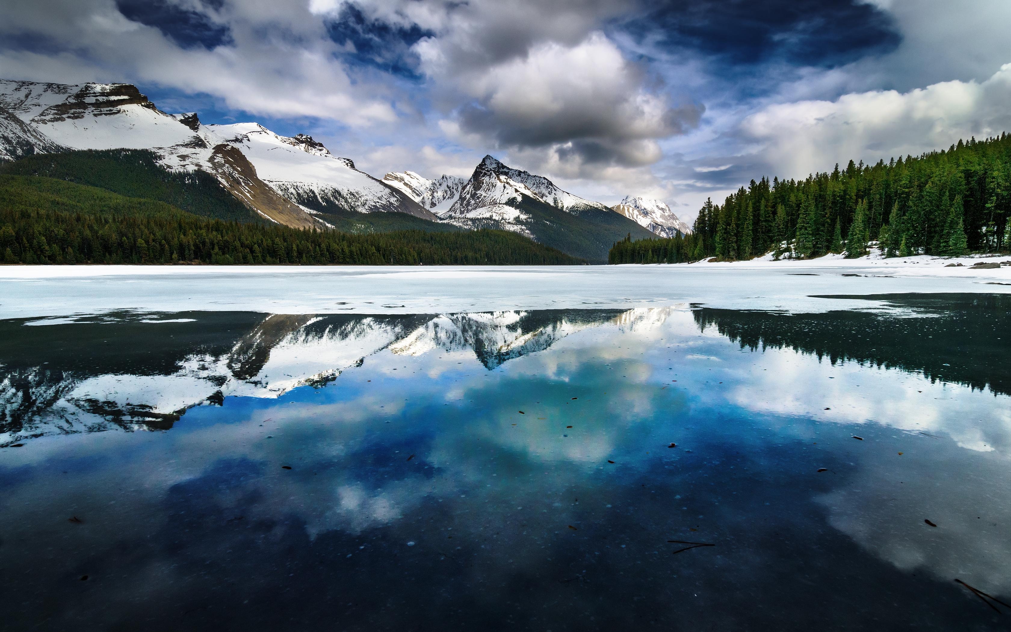 3360x2100 Desktop Wallpaper Jasper Park Canada Maligne Lake Alberta, Desktop