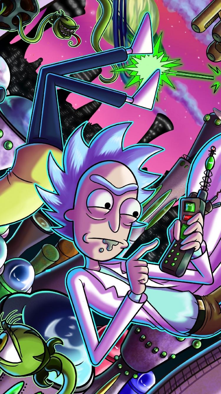 750x1340 Rick And Morty, Tv Series, Cartoon, Digital Art, Wallpaper, Phone