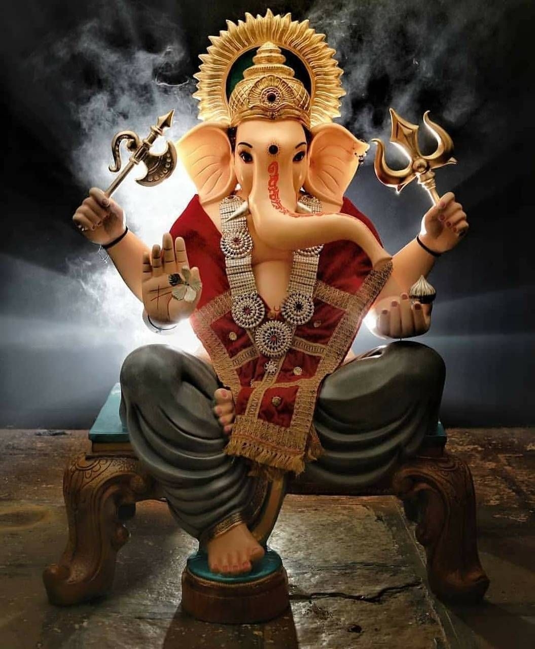 1060x1280 Download Ganpati Bappa wallpaper by AdiWanted now. Browse million. Ganpati bappa wallpaper, Ganesh ji image, Happy ganesh chaturthi image, Phone