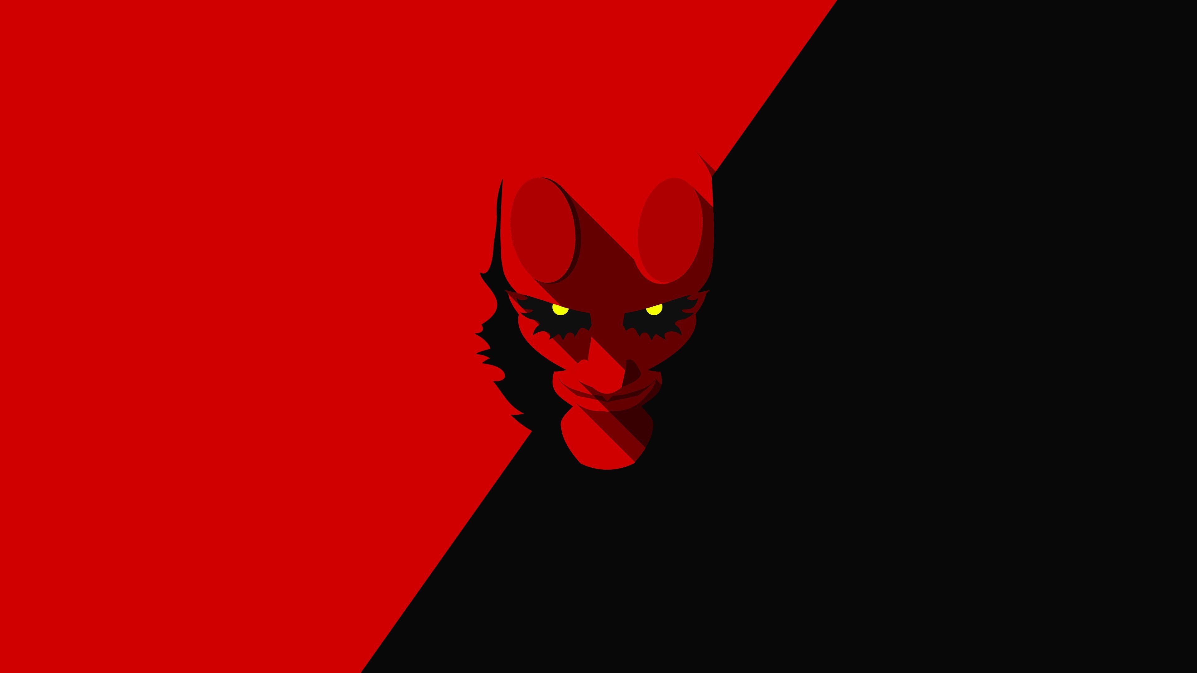 3840x2160 Hellboy Minimalism 4k superheroes wallpaper, minimalism wallpaper, Desktop